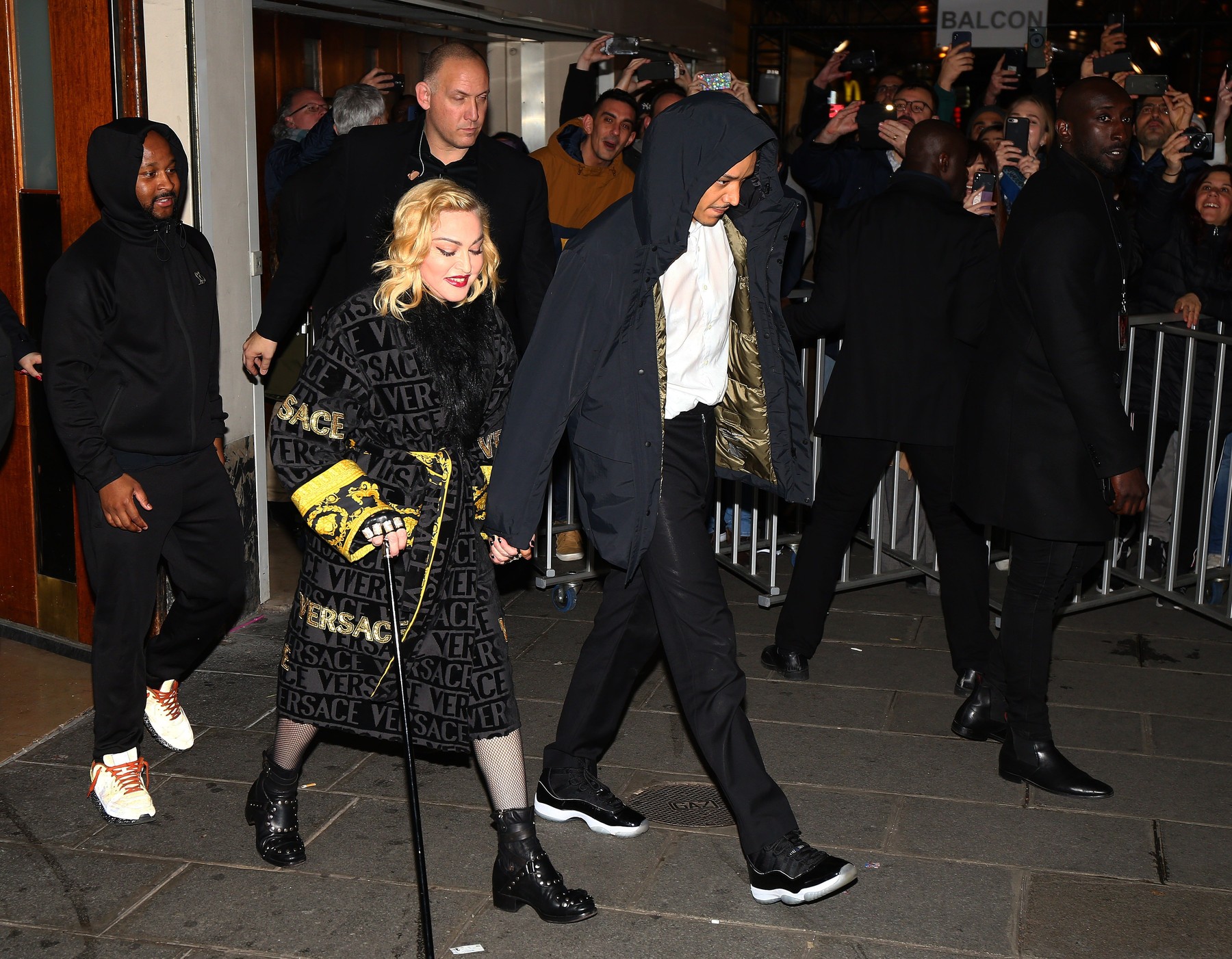 Madonna and boyfriend Ahlamalik Williams leave 'Le Grand Rex' at the end of her concert
