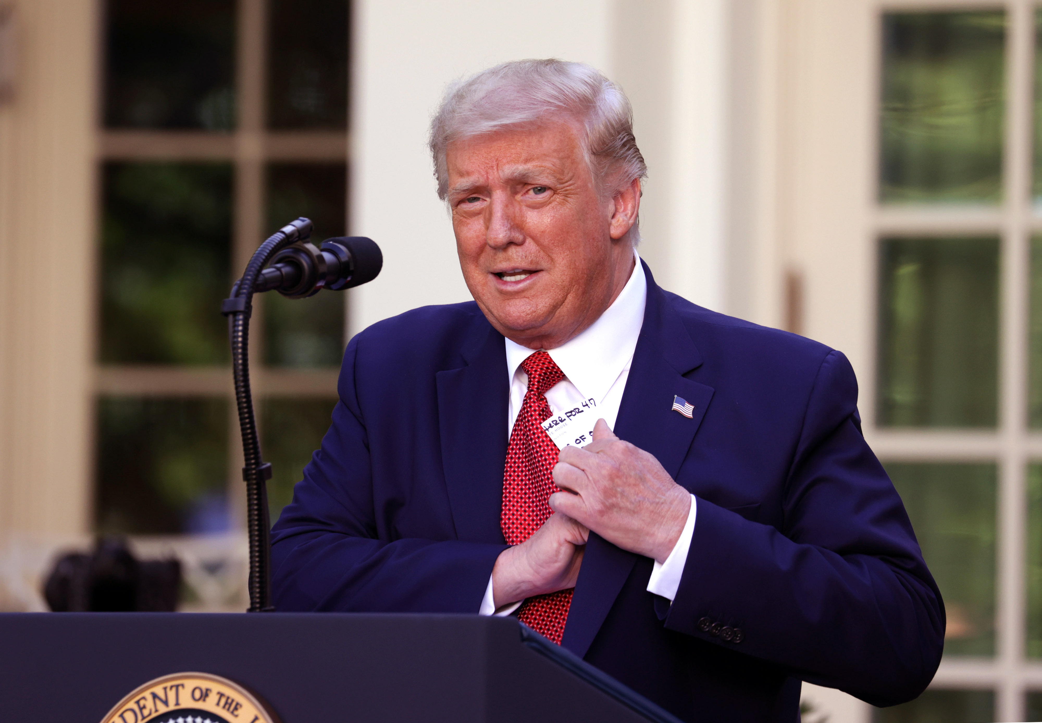 President Trump holds a press conference at White House