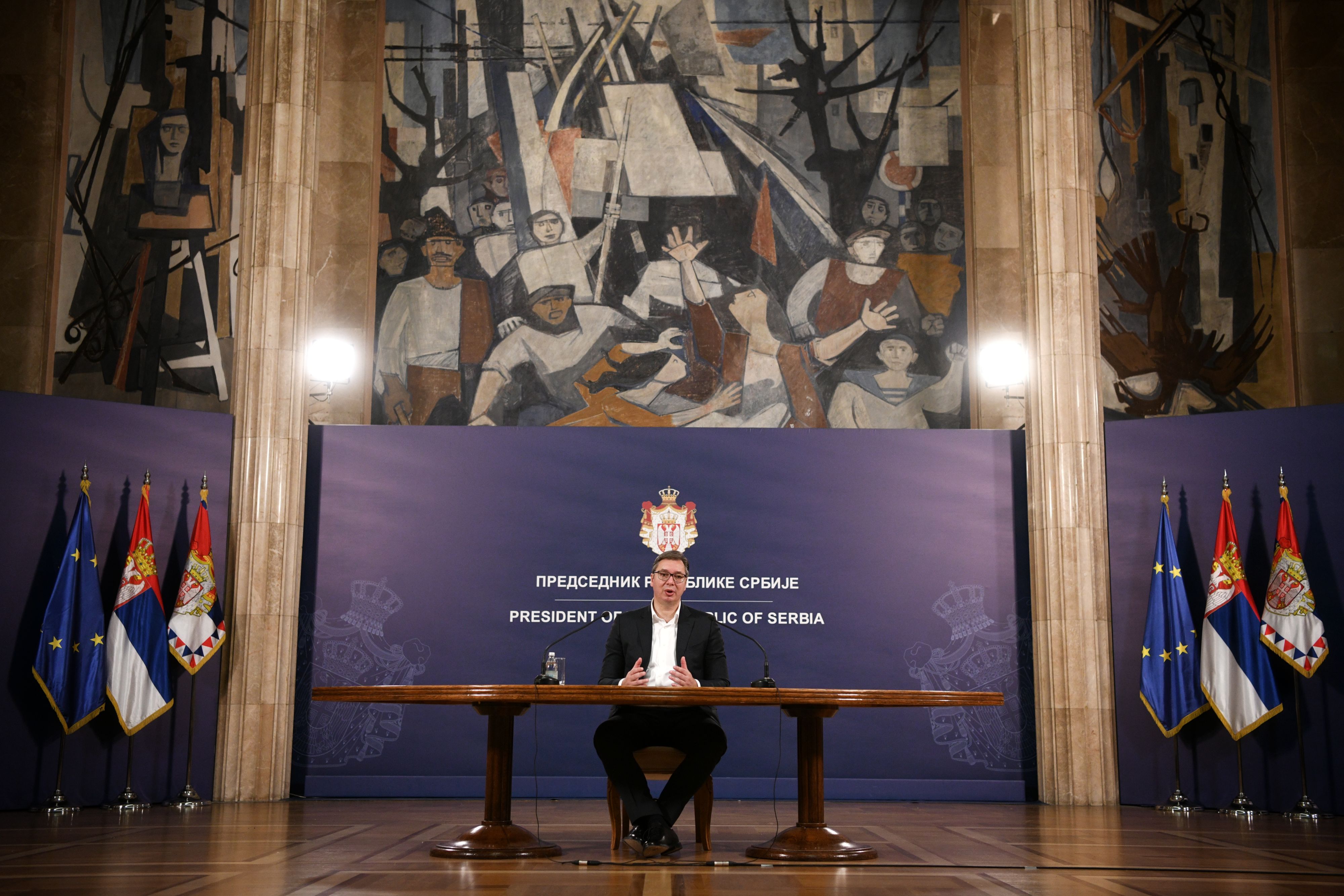 Beograd, 12.11.2020. Aleksandar Vučić, Predsedništvo, obraćanje predsednika Foto: Filip Krainčanić/Nova.rs