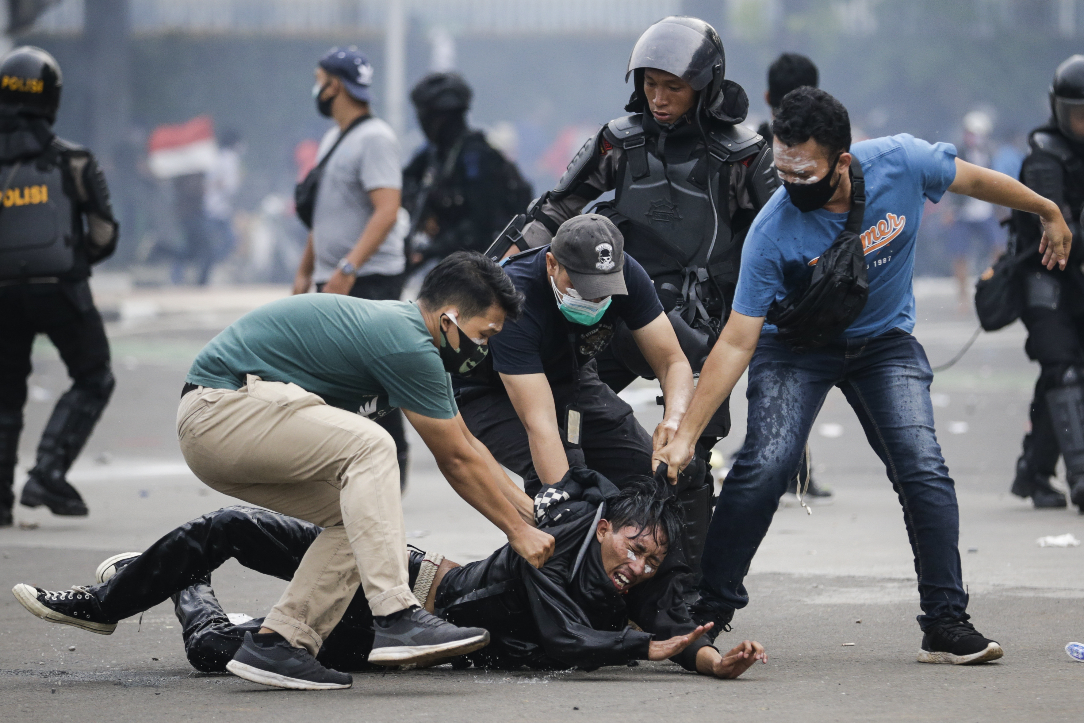 Protest against omnibus law in Indonesia