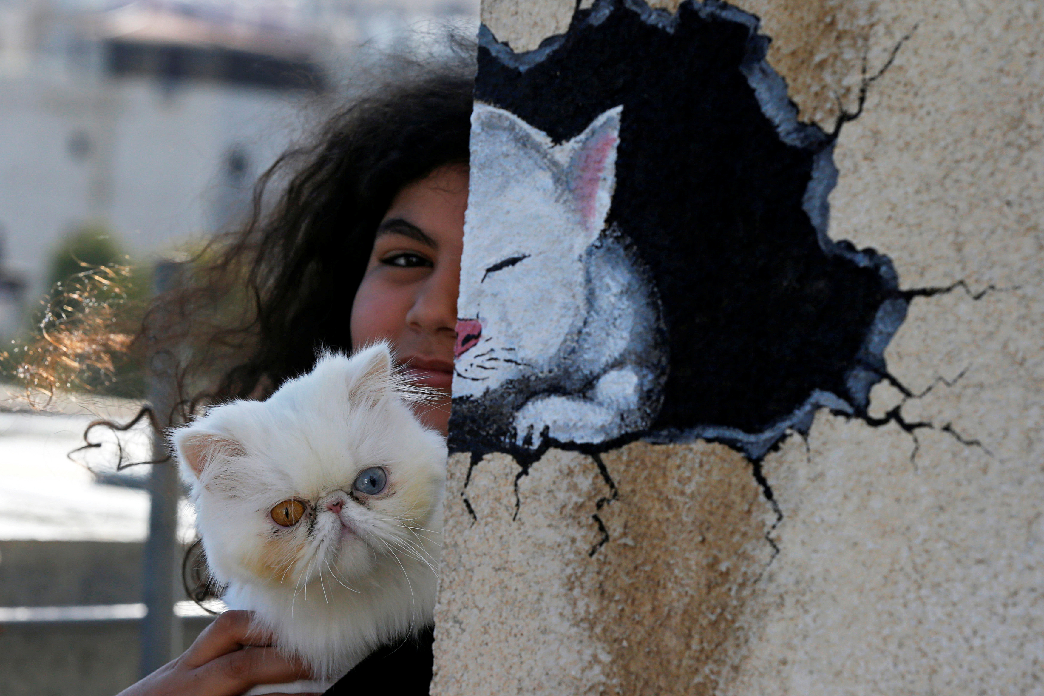 Jordanian artist Osama Hajjaj converts his roof into an art gallery in Amman