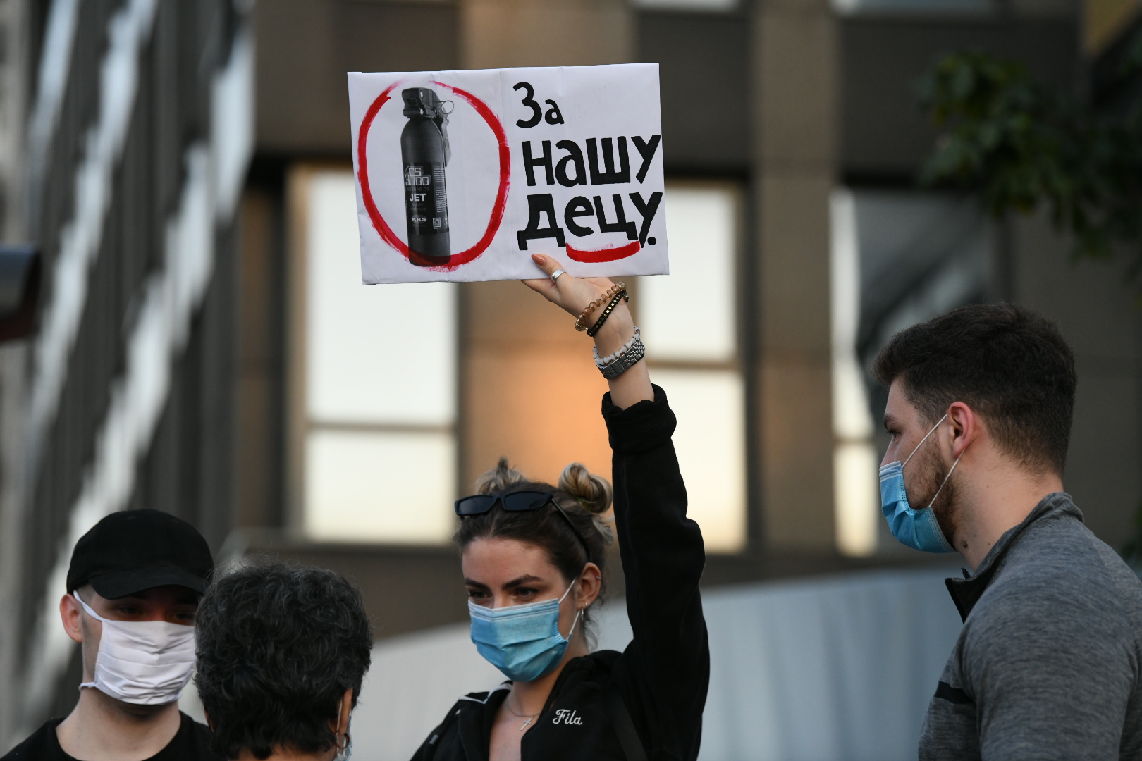 Beograd, 08.07.2020. Skupština, protest 2. dan Foto: Vesna Lalić/Nova.rs