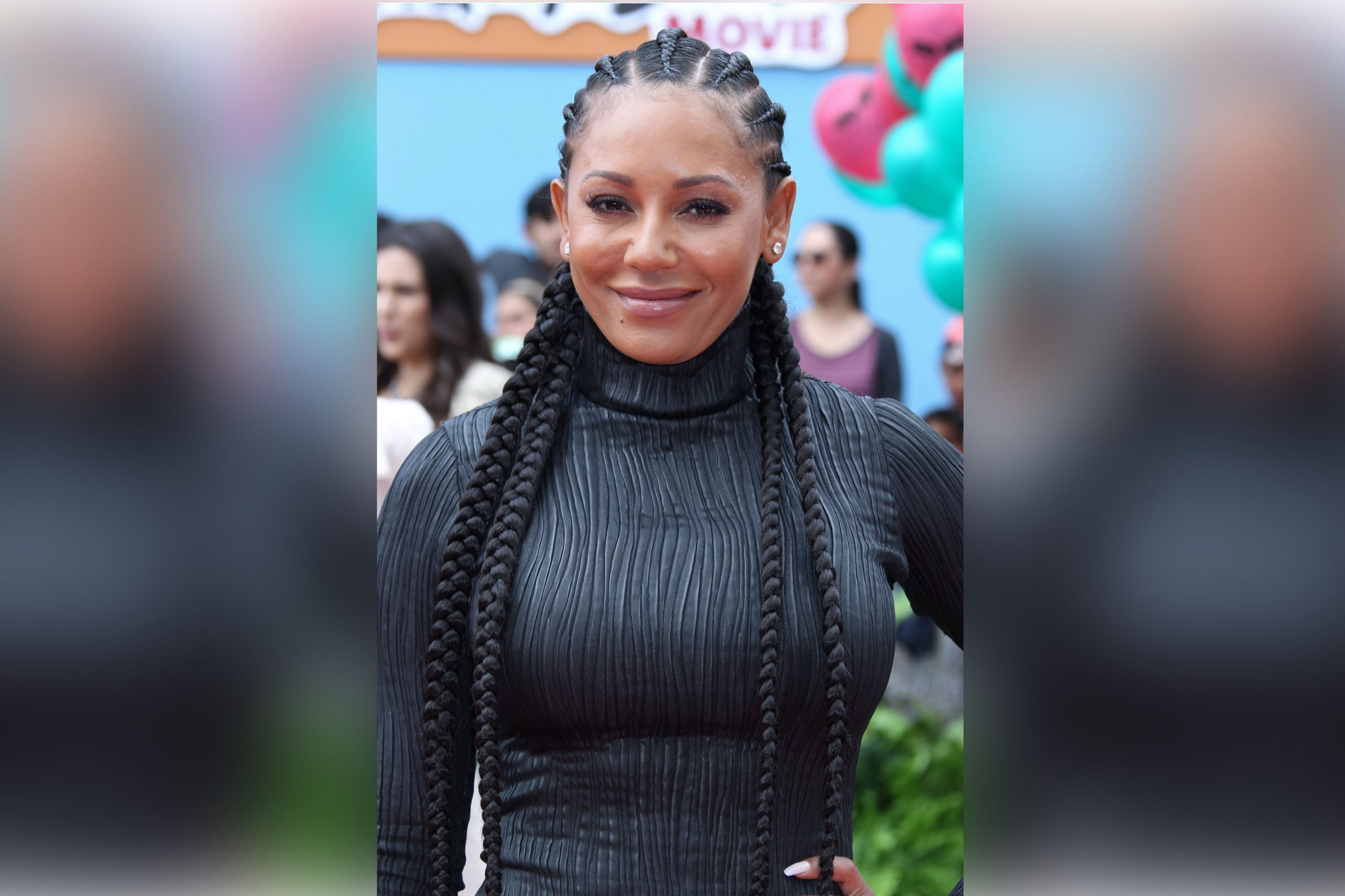 epa05294050 British Singer Mel B arrives for the premiere of The Angry Birds Movie held at The Regency Village Theatre in Westwood, California, USA, 07 May 2016.  EPA/Jimmy Morrison