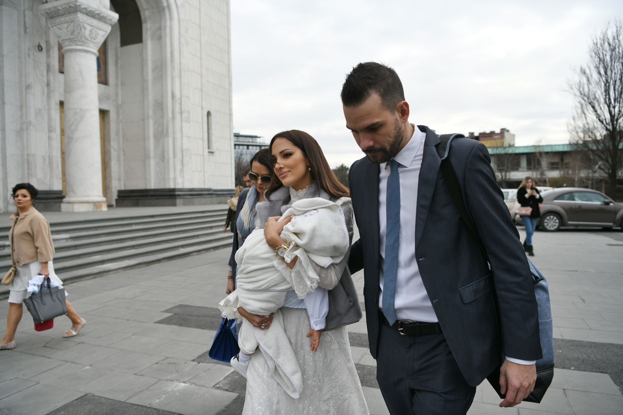 Beograd 11.03.2020. Aleksandra Prijović Filip Živojinović krštenje sina Foto: Filip Krainčanić/Nova.rs