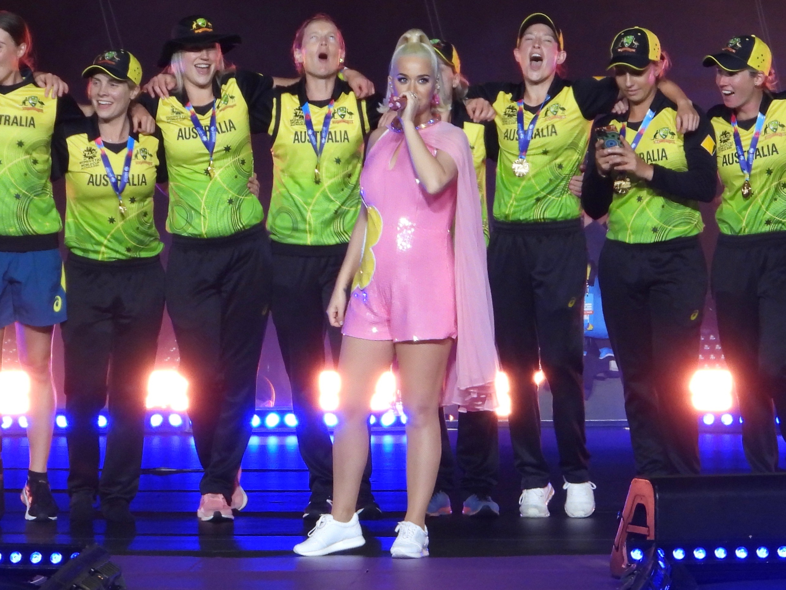 Katy Perry performs at the cricket