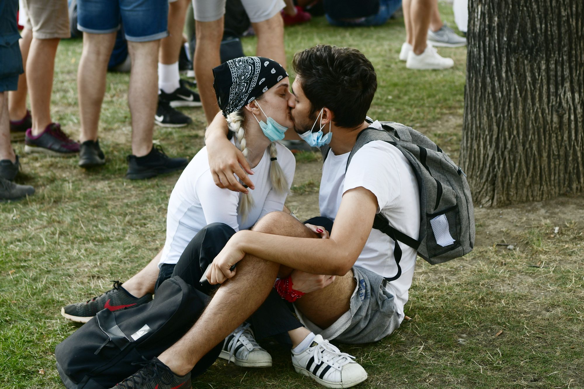 Beograd 09.07.2020. Protest, treći dan, demonstracije, Skupština Srbije, sedenje, mirni protest, ne nasedaj, sedi Foto: Goran Srdanov/Nova.rs