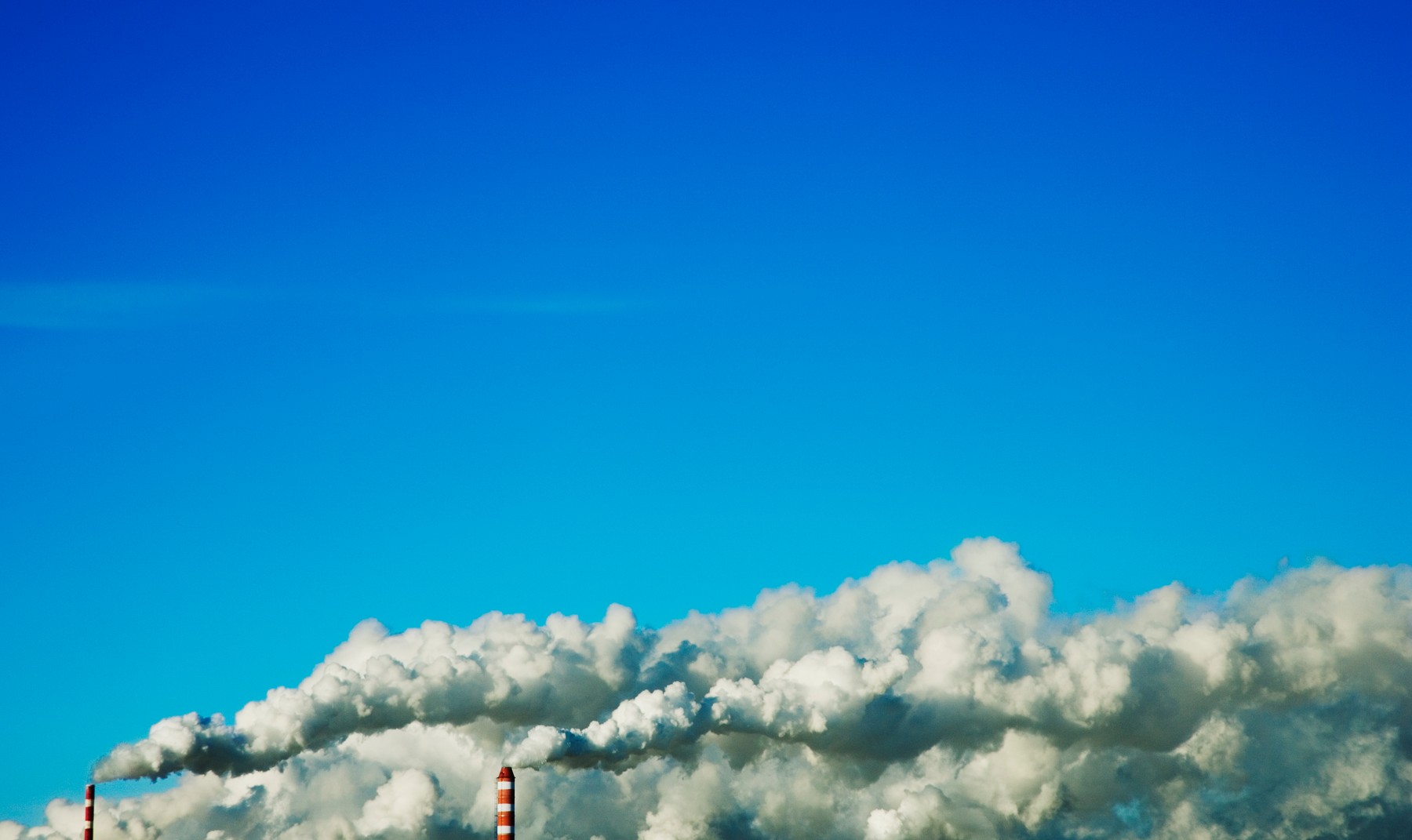 Factory smoke and blue sky,Image: 9626224, License: Royalty-free, Restrictions: , Model Release: no