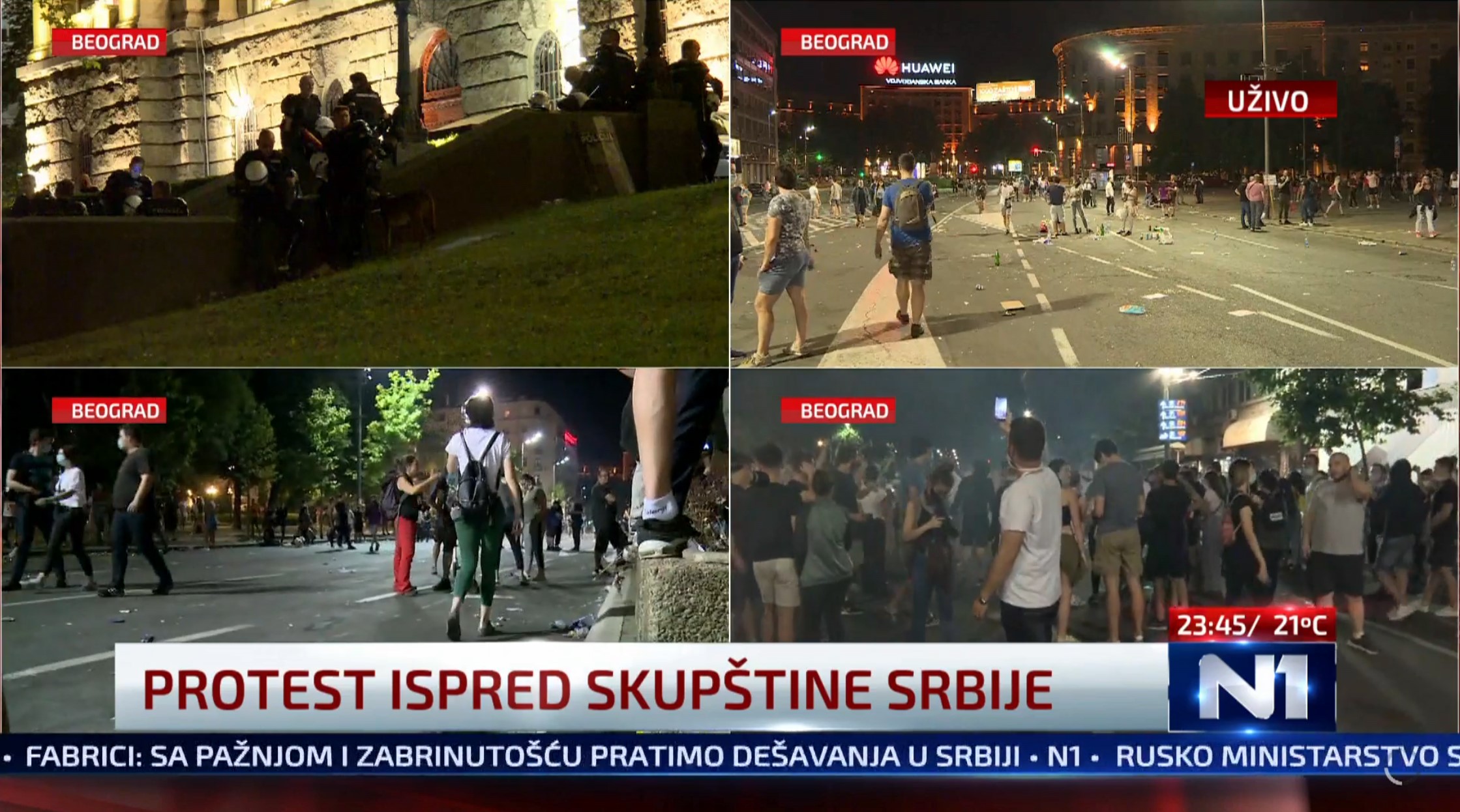 N1 televizija, ilustracija, protest Foto: N1