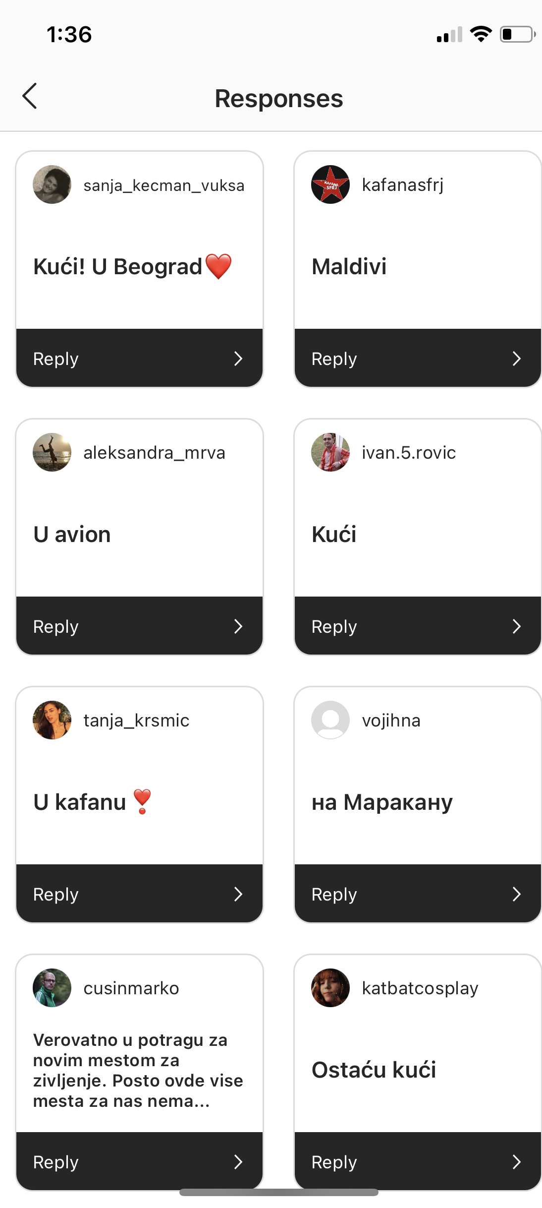 Odgovori na anketu