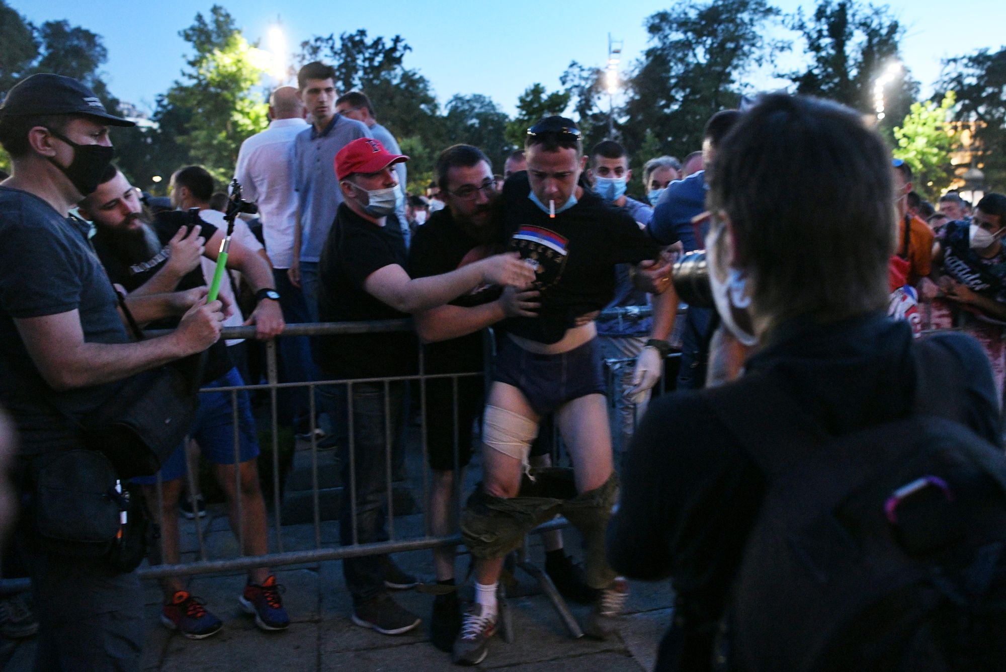 Beograd 10.07.2020. Incident. Skupština Srbije, protest, četvrti dan, 4 dan Foto: Filip Krainčanić/Nova.rs