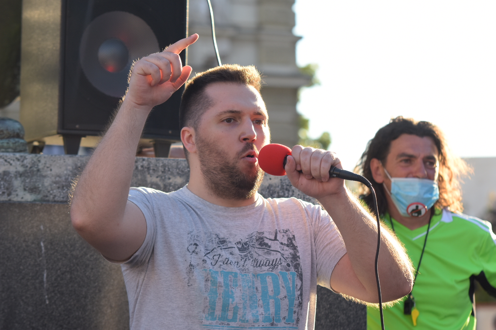 Novi Sad 10.07.2020. Početak, skupljanje, ljudi, protest, četvrti dan, 4 dan Foto: Nenad Mihajlović