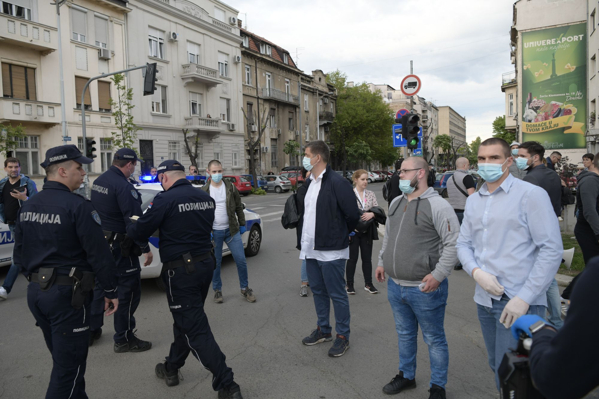 Beograd 29.04.2020. Donji Dorćol, protest, nova okretnica trolejbusa Foto: Goran Srdanov/Nova.rs
