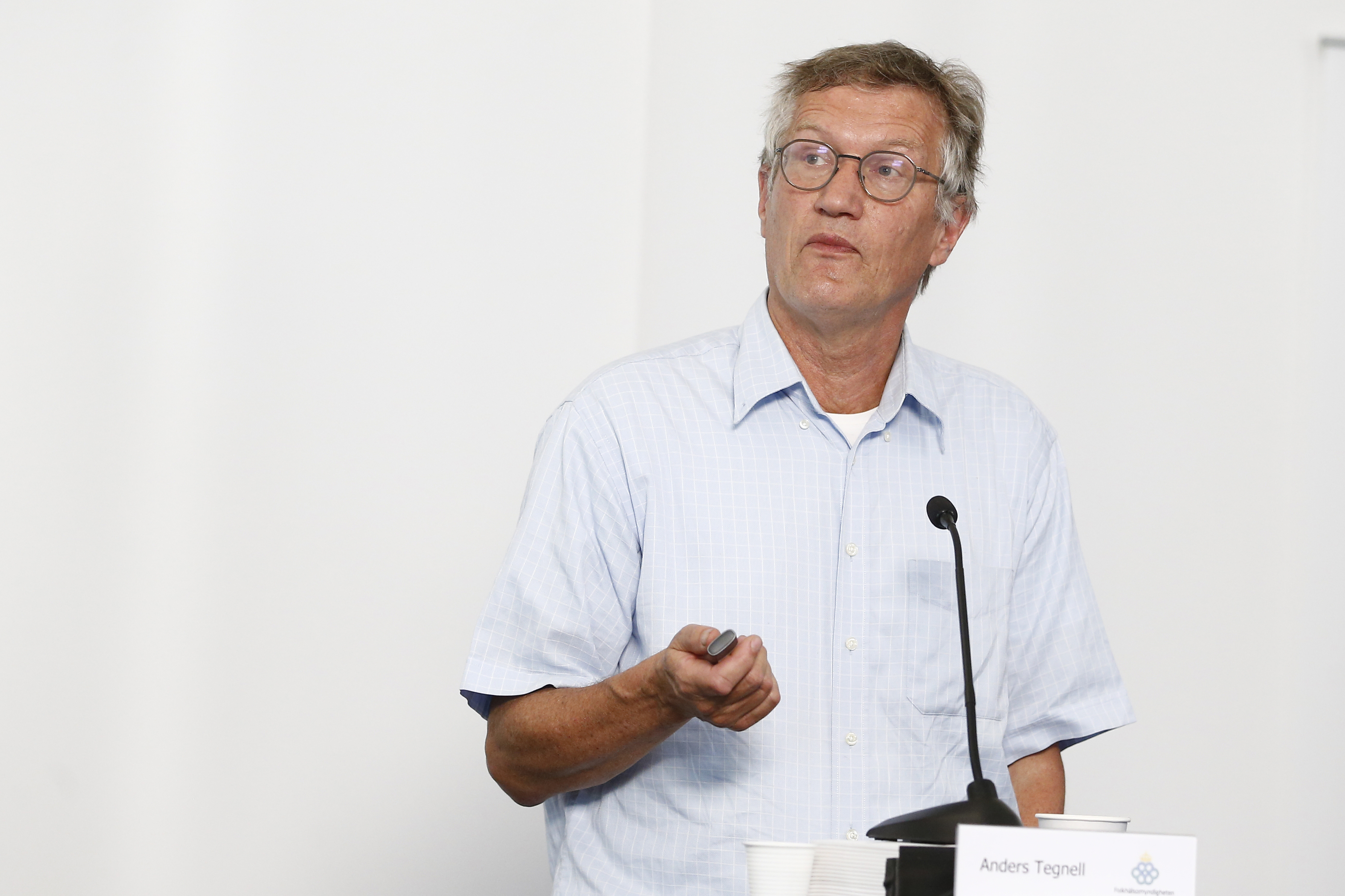 State epidemiologist Anders Tegnell presser