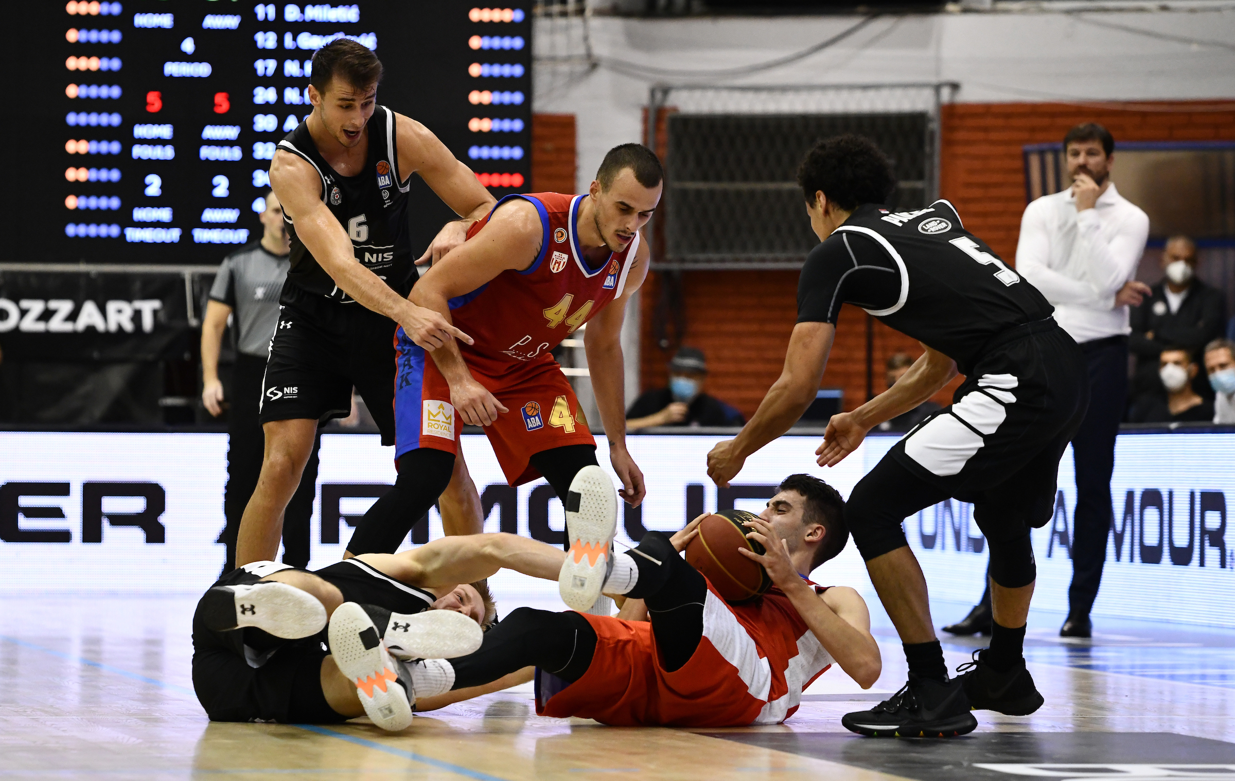 ABA Liga, Partizan - Borac Beograd, Srbija, Oktobar 4, 2020. 4.10.2020.
foto:  STARSPORT