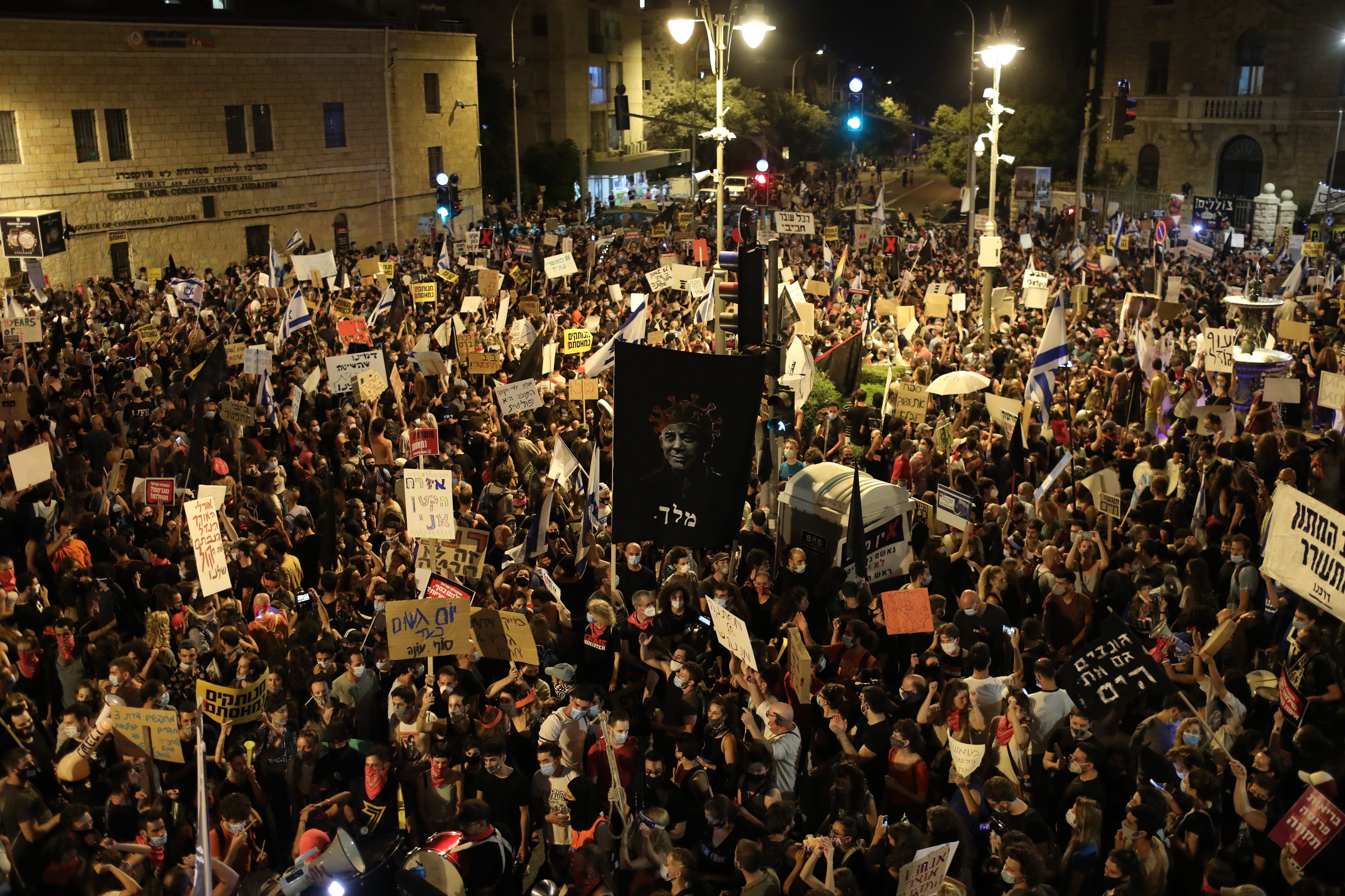 Izrael protest, Anti-Netanyahu protest in Jerusalem