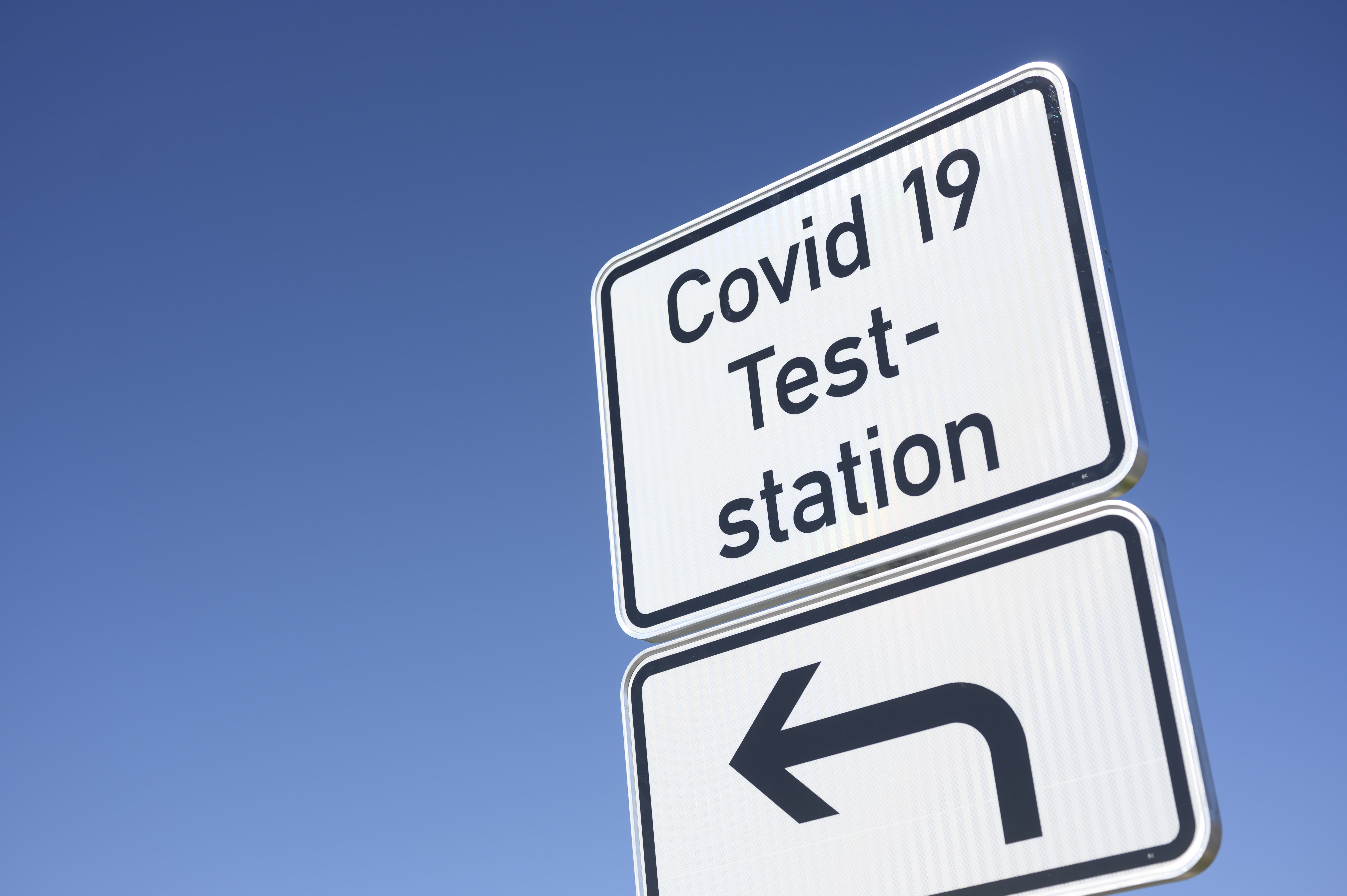 Testing for coronavirus at motorway near German-Austrian border