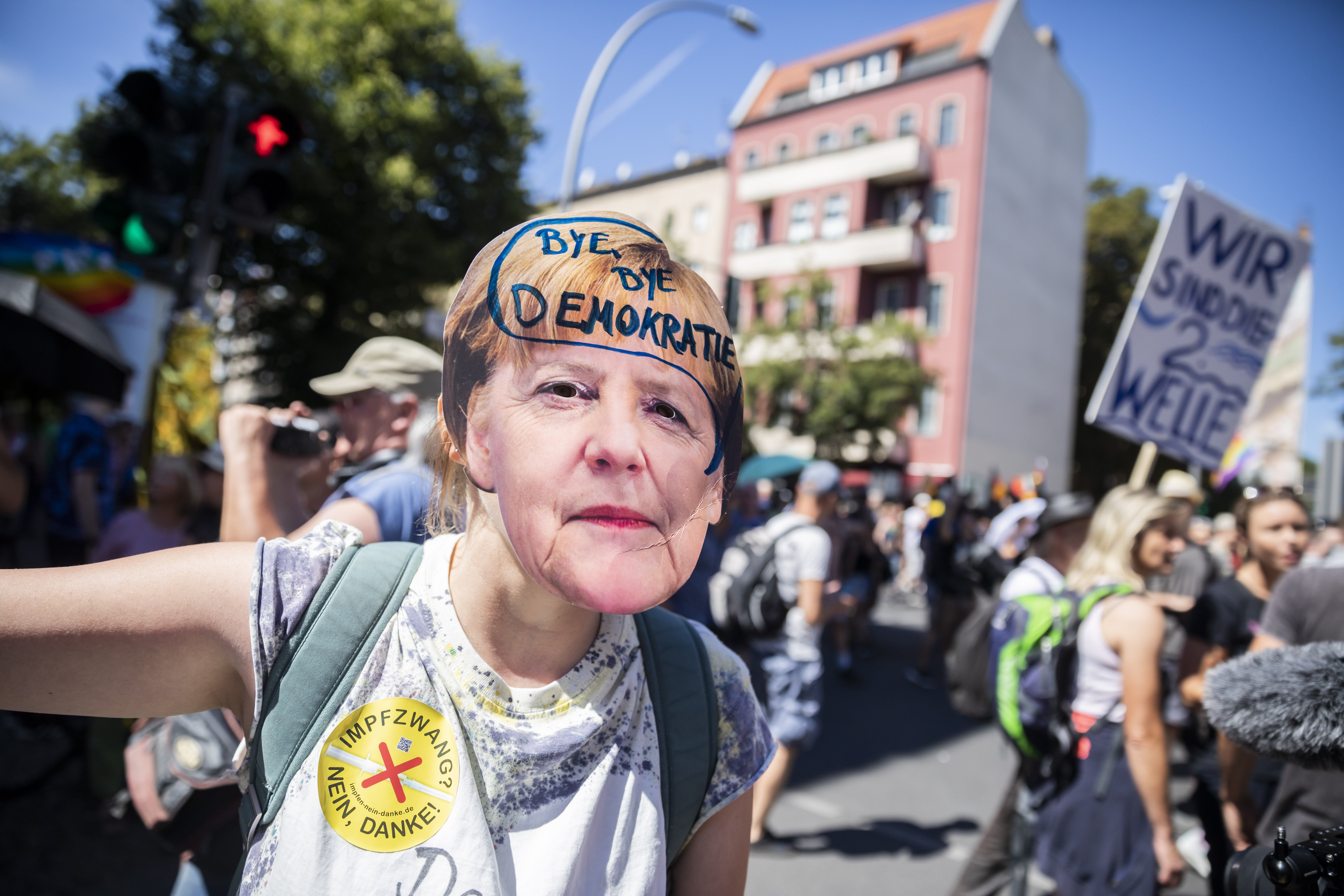 Virus Outbreak Germany Protest