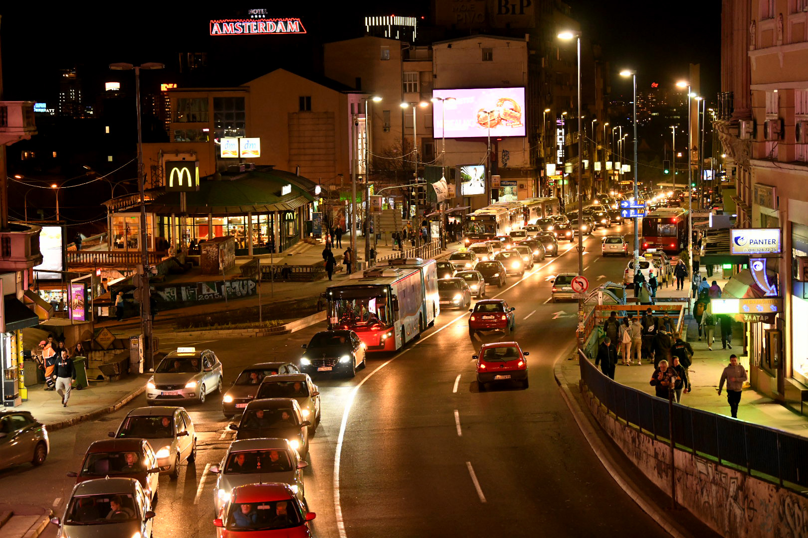 Beograd 13.03.2020. Koronavirus noć saobraćaj Foto:Vesna Lalić/Nova.rs