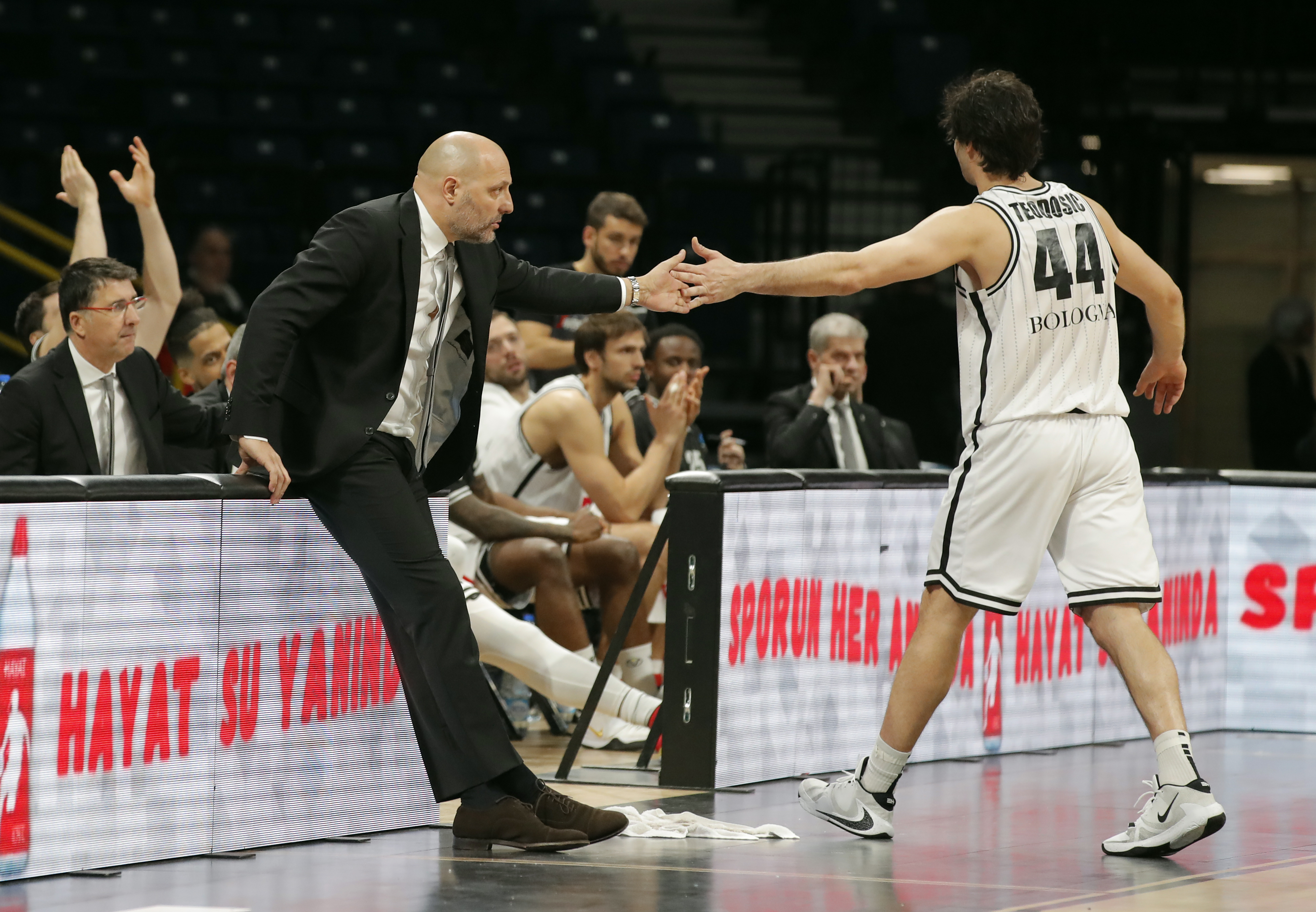 Aleksandar Djordjevic Milos Teodosic Eurocup basketball match between Darusafka and Virtus in Belgrade, Serbia March 5.  Beograd, Srbija 5.3.2020. (credit image &amp; Foto: Pedja Milosavljevic/STARSPORT)