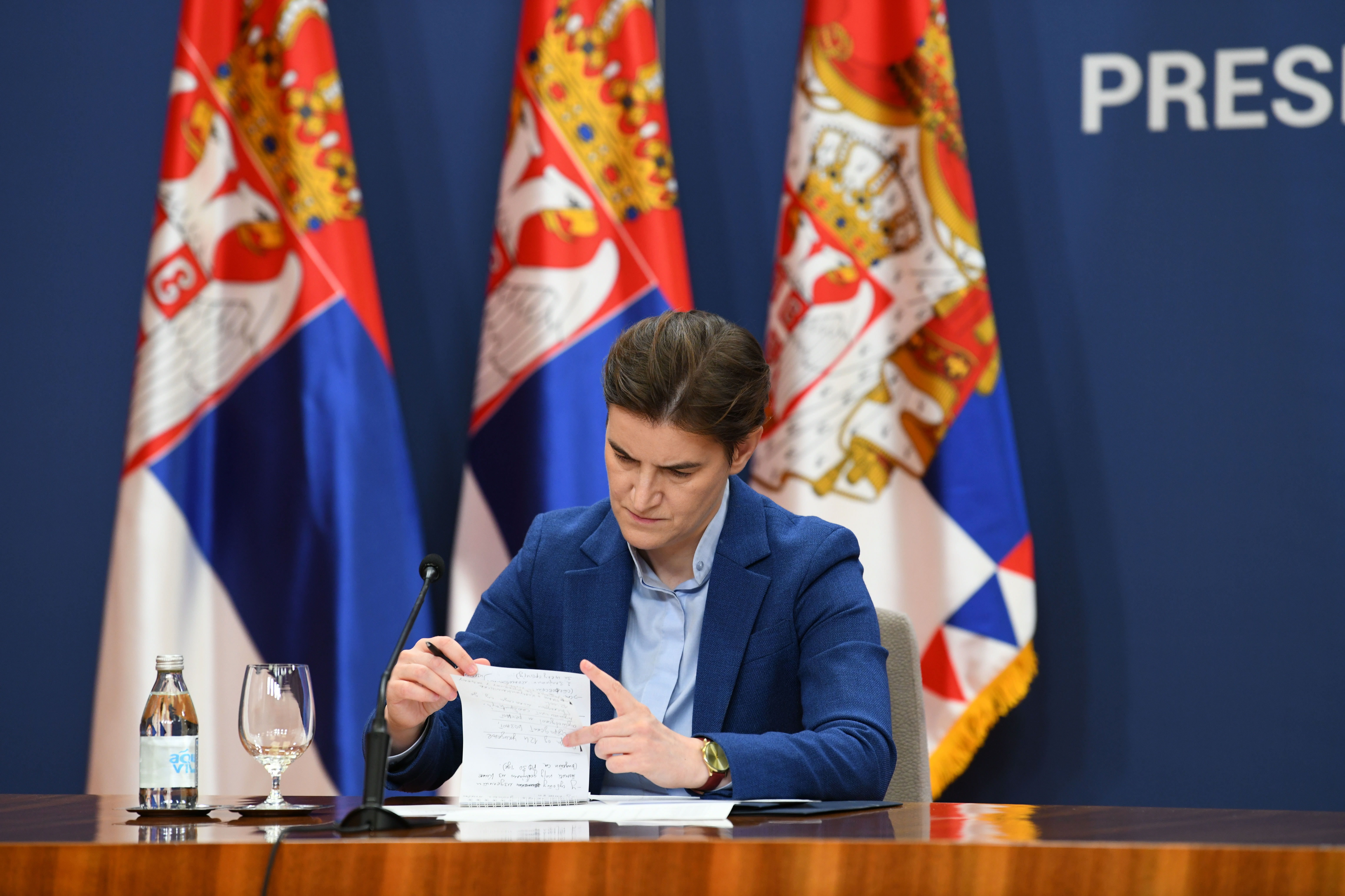 Beograd 19.03.2020. Ana Brnabić, obraćanje Aleksandra Vučića, konferencija za novinare, palat Srbija, koronavirus, vanredno stanje Foto: Vesna Lalić/Nova.rs