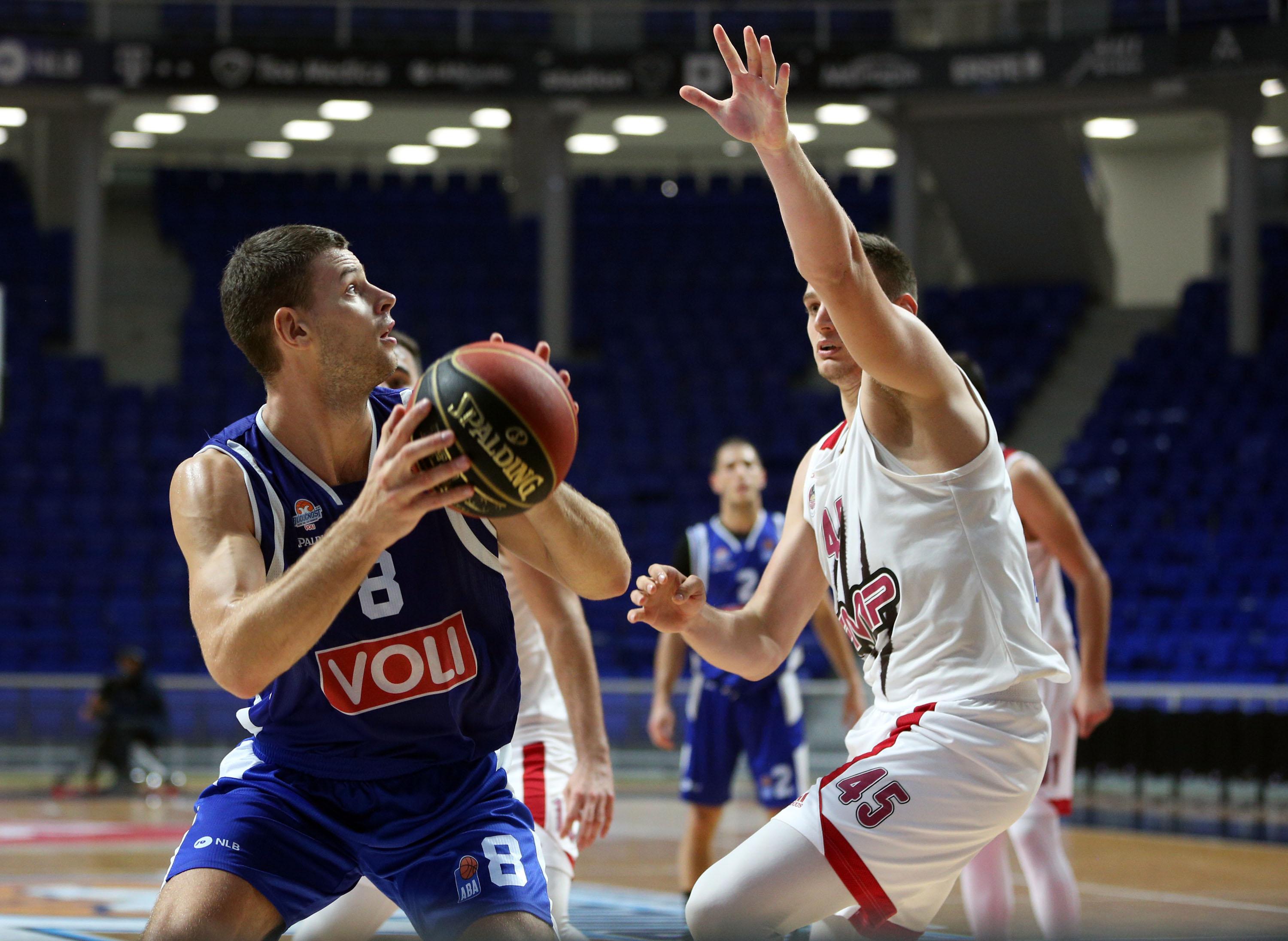 Podgorica, 25.10.2020. - Kosarkasi Buducnosti i FMP-a u akciji tokom utakmice 4. kola ABA lige, danas u Sportskom centru Moraca u Podgorici. (BETAPHOTO/ABA liga/Buducnost VOLI)