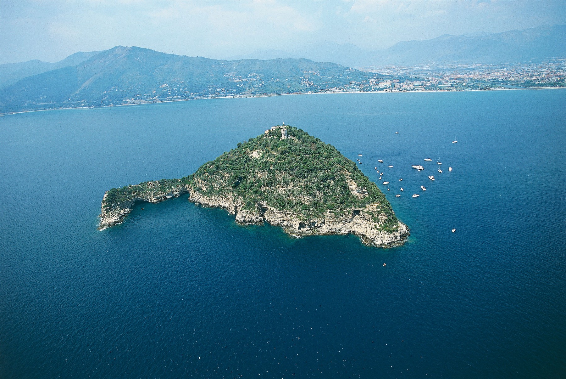 Liguria - Gallinara Island Nature Reserve. Aerial view.