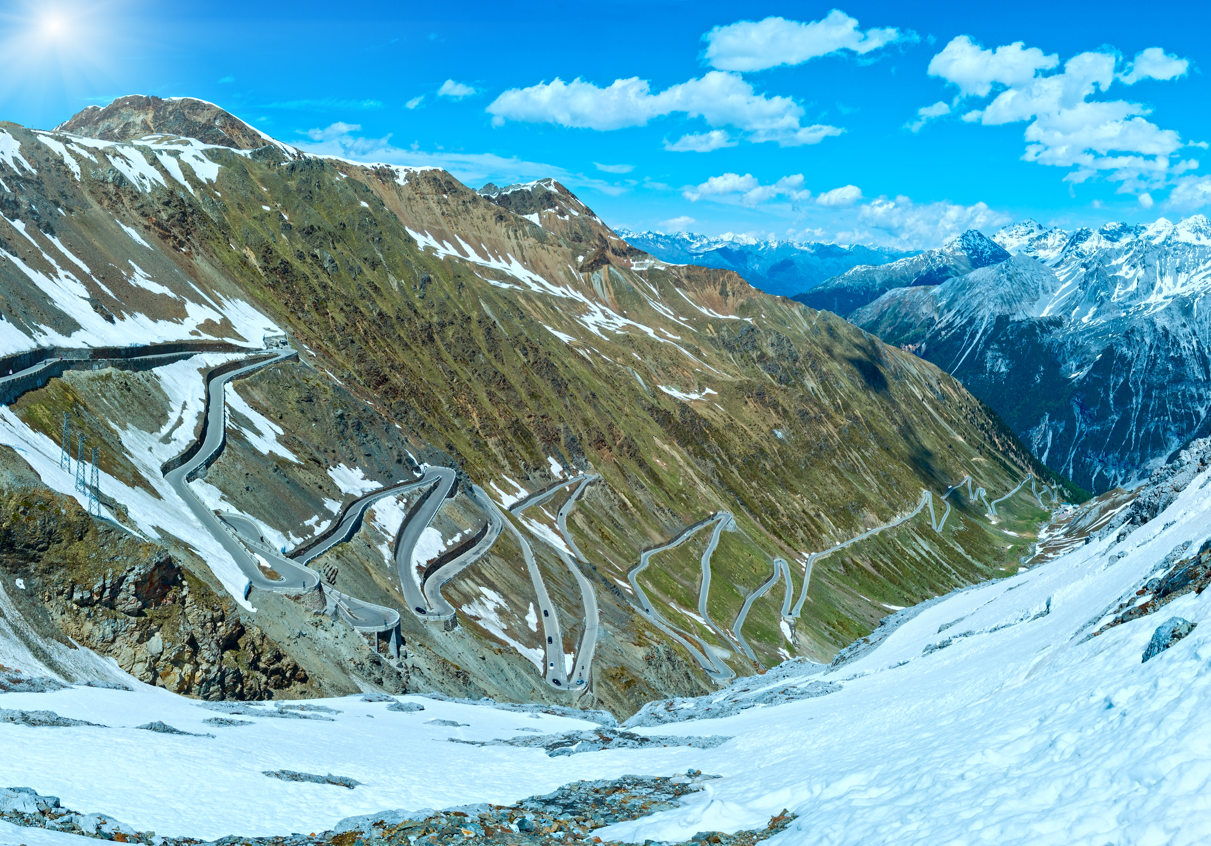 Stelvio planina, sneg