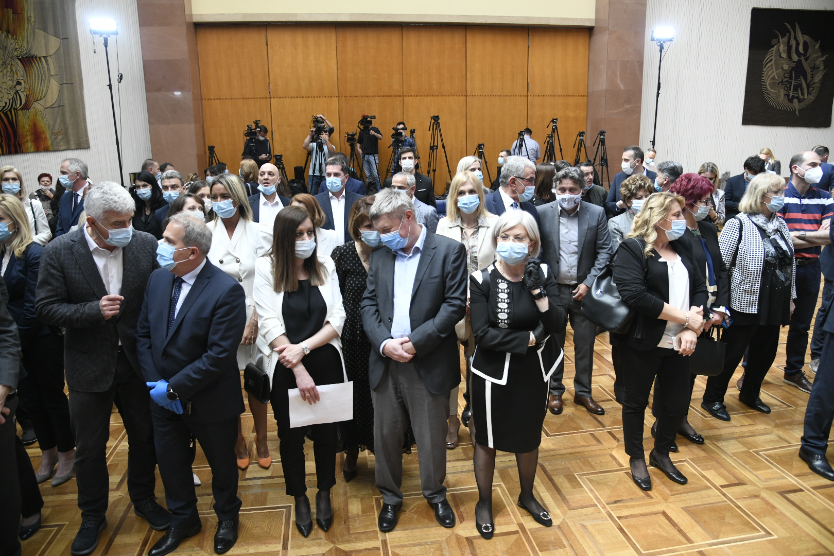 Beograd, 22.05.2020. Palata Srbija, Prijem, medicinske sestre, Vučić sa medicinskim radnicima angažovanim u kovid bolnicama, koronavirus, Dr Goran Stevanović Foto: Nemanja Jovanović/Nova.rs