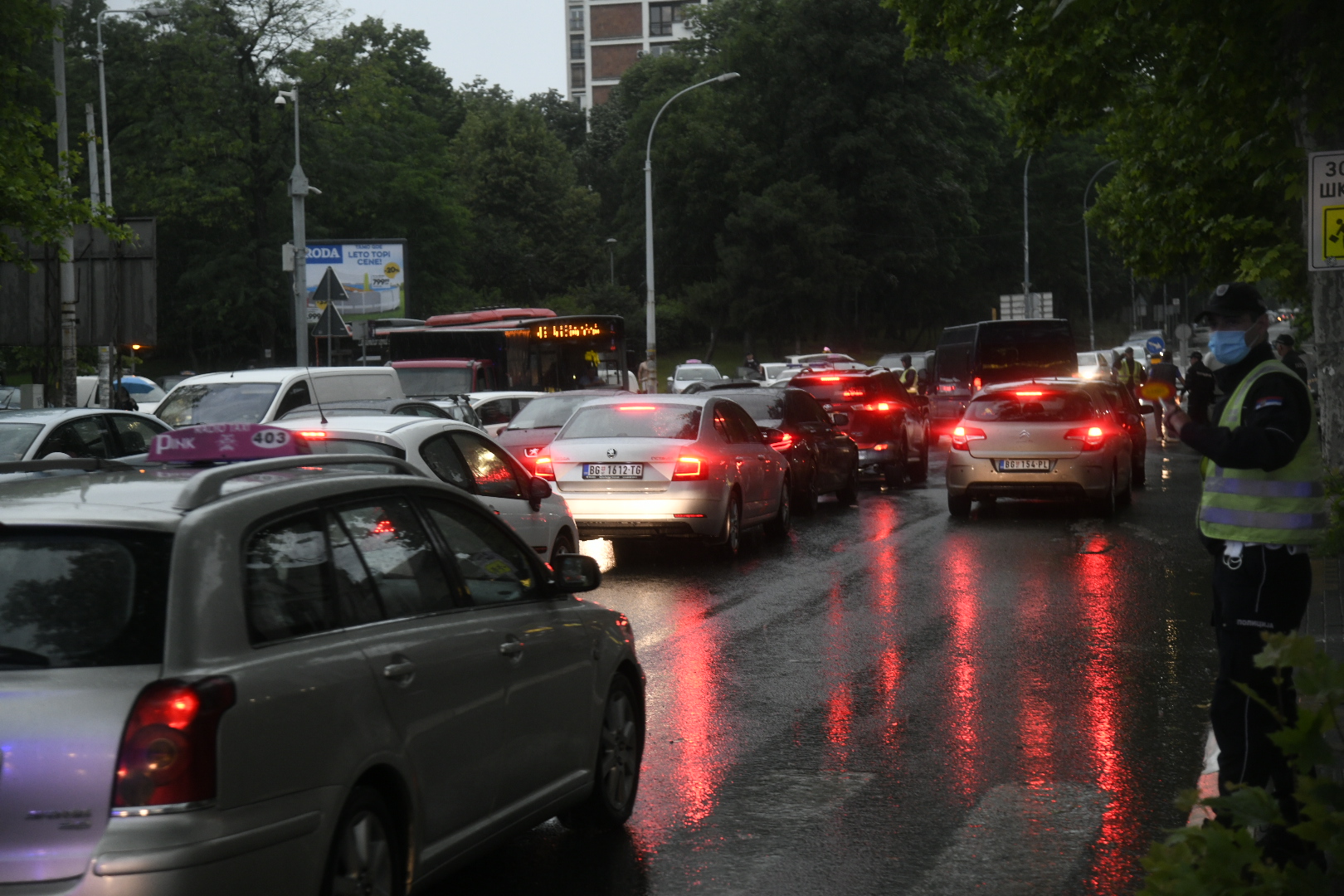 Beograd 10.06.2020. Autkomanda, gužva, nevreme, kiša, saobraćaj Foto: Nemanja Jovanović/Nova.rs