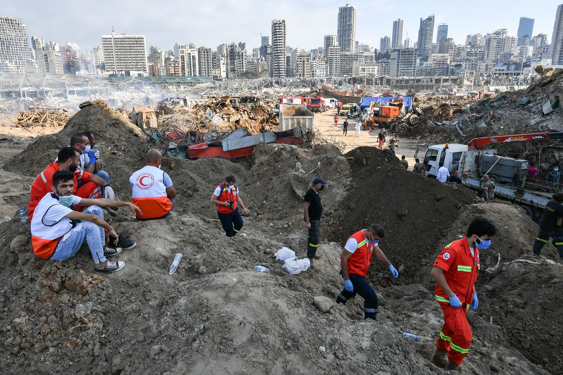Beirut, Lebanon, in aftermath of port explosion