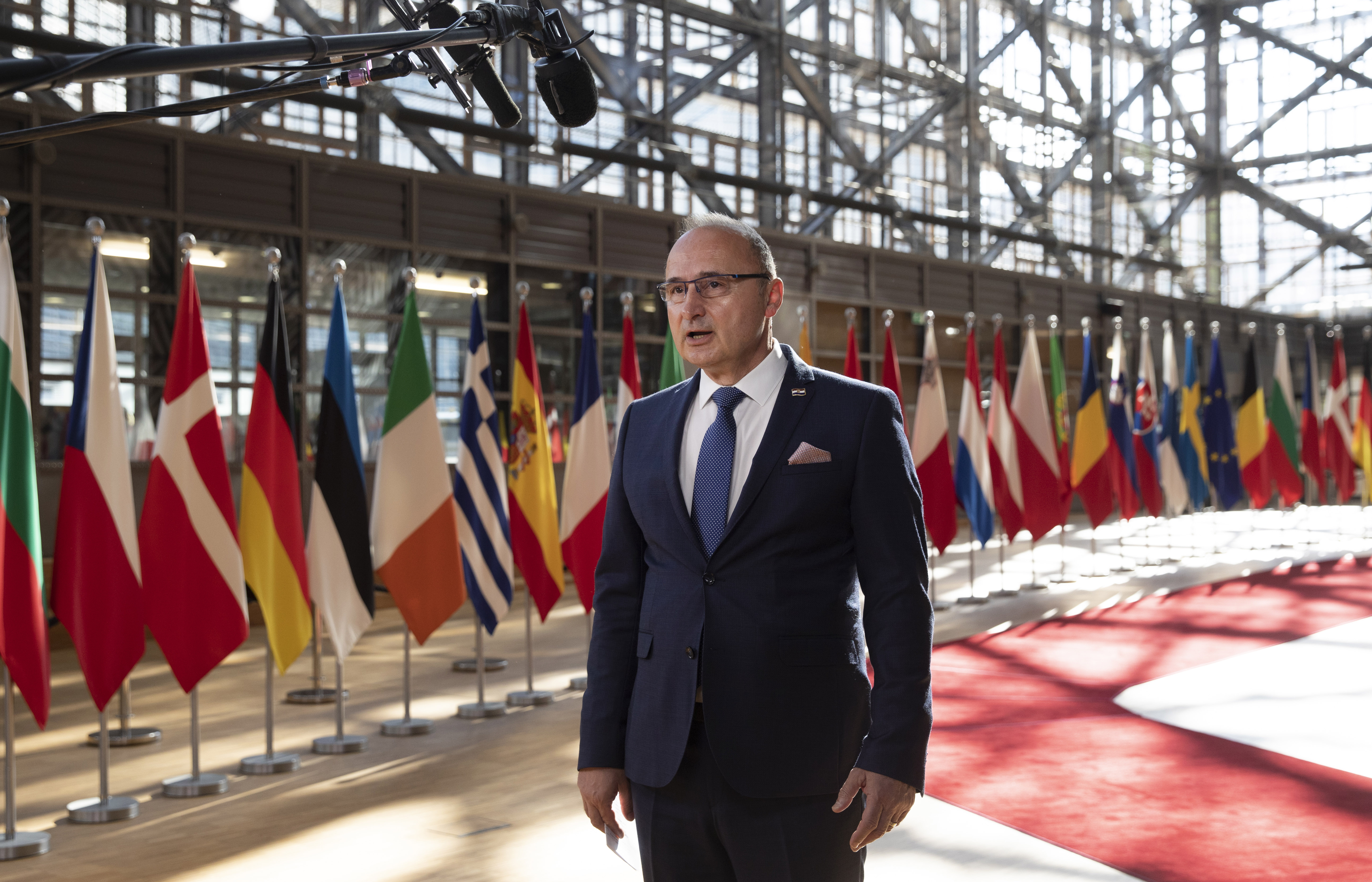 Meeting of EU foreign ministers at the European Council building in Brussels