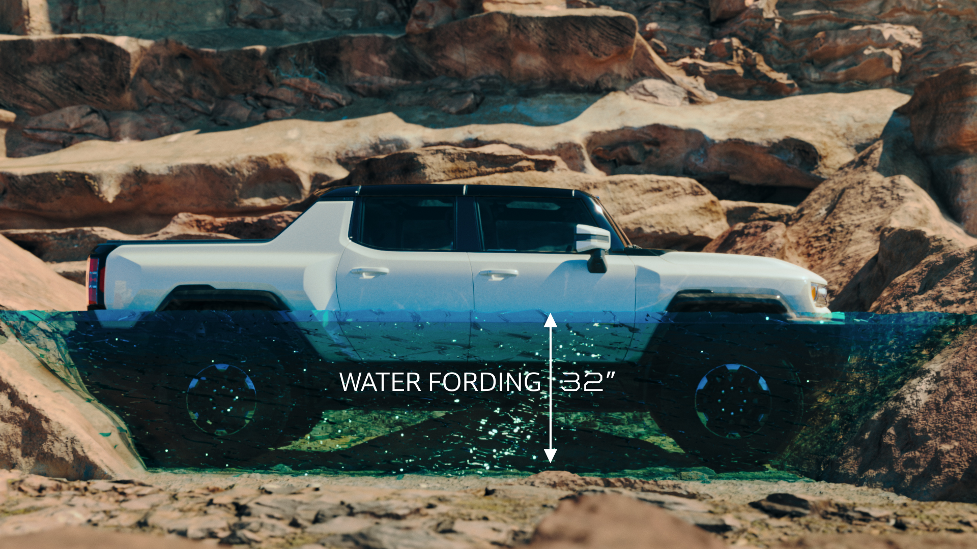 The GMC HUMMER EV is designed to be an off-road beast, with all-new features developed to conquer virtually any obstacle or terrain.