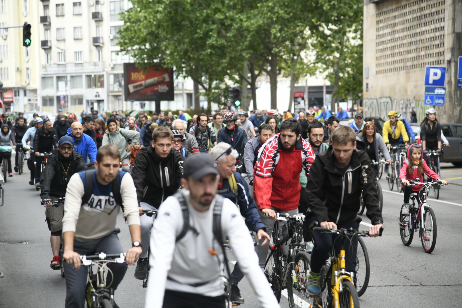 Beograd 30.05.2020. Protest biciklista. Biciklisti, Ulice za bicikliste, Terazijski tunel Foto: Nemanja Jovanović/Nova.rs