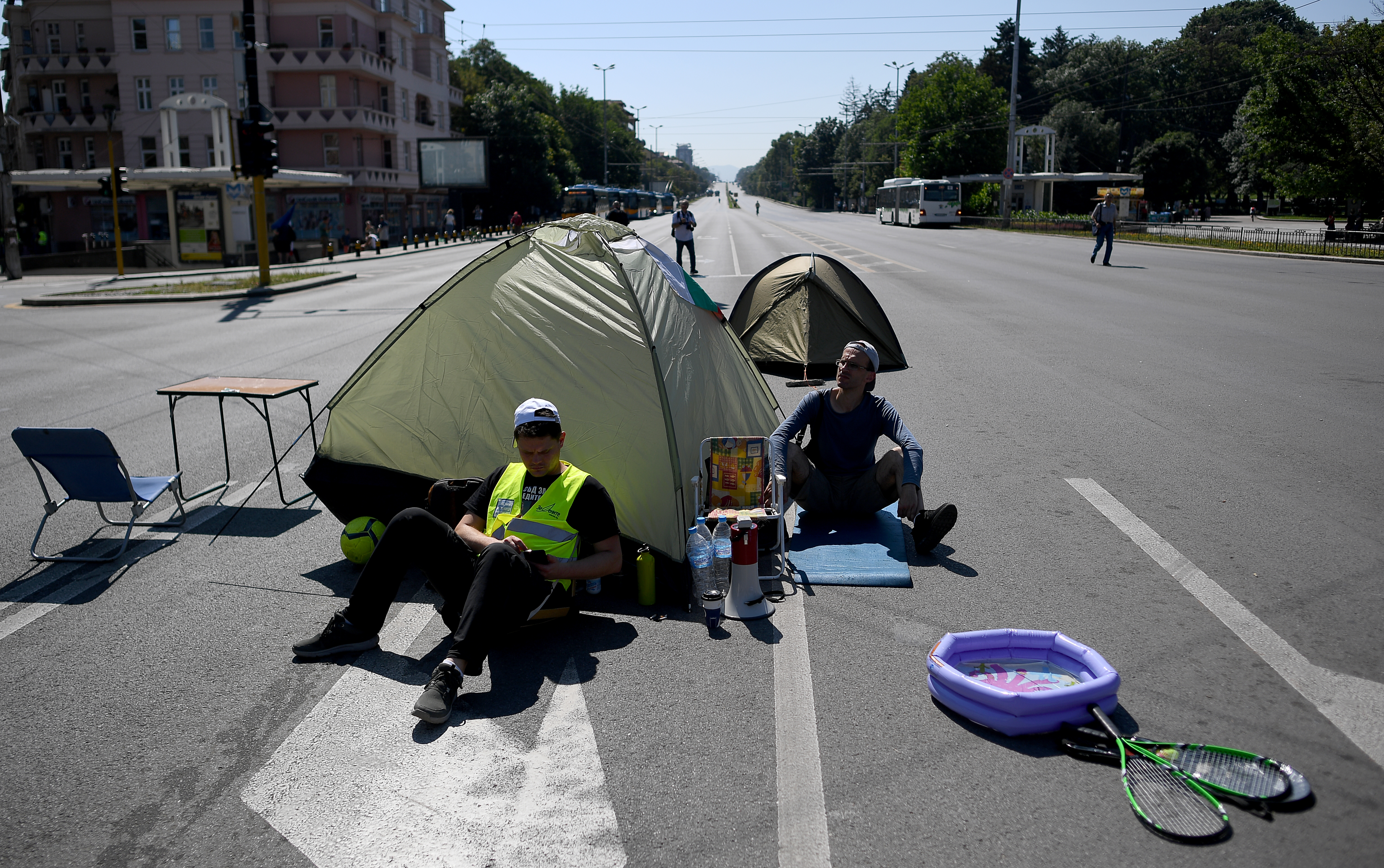 ?n anti-government protest in in Sofia