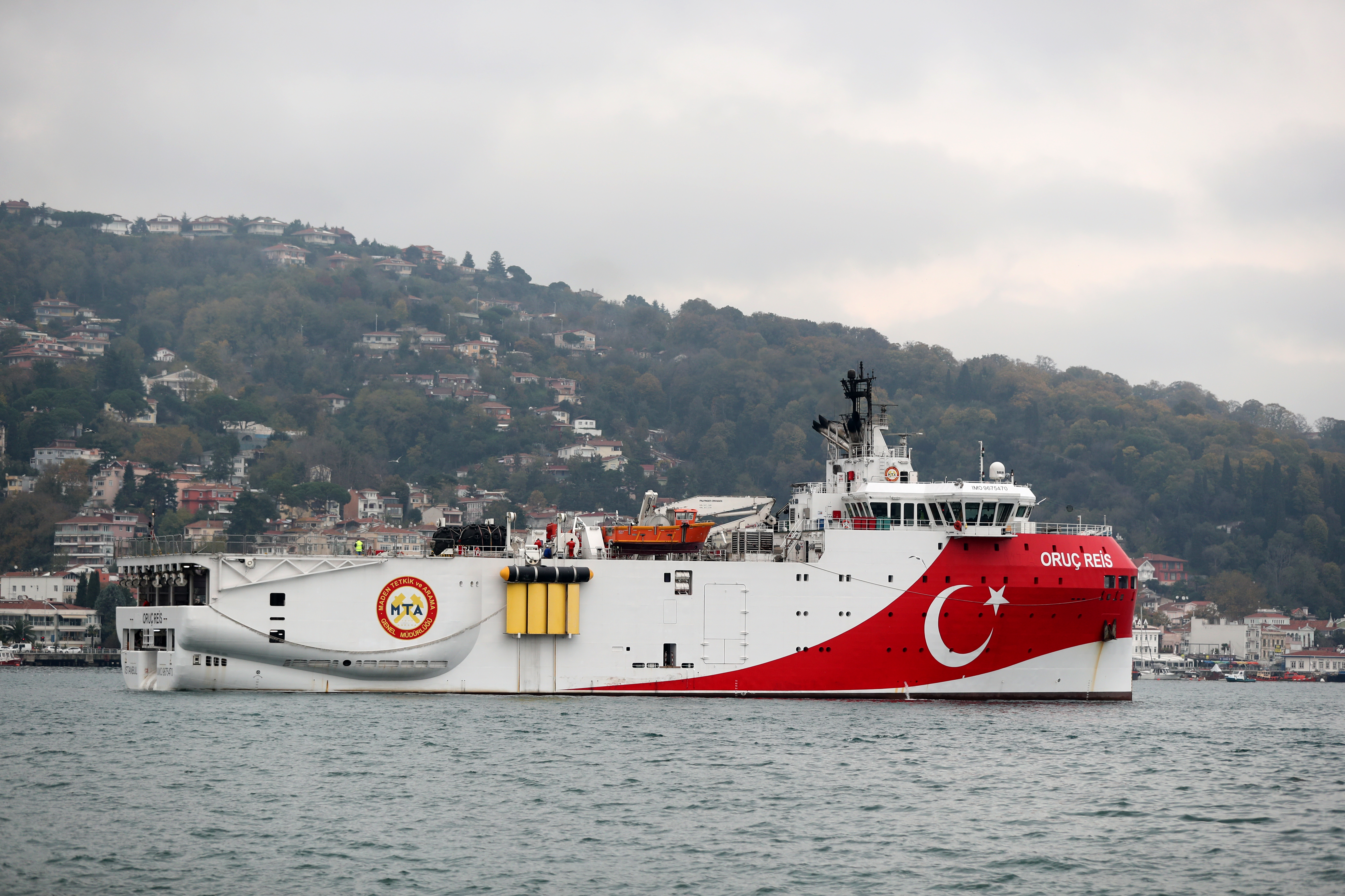 National seismic exploration vessel Oruc Reis in Istanbul