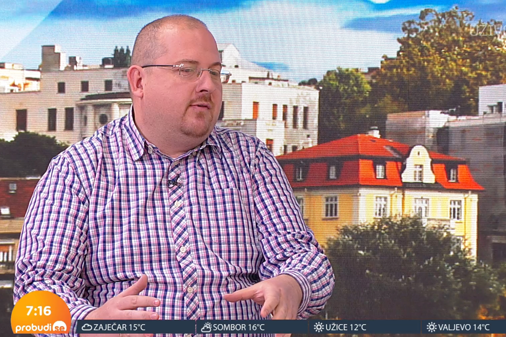 Marko Somborac, jutranji program, emisija Probudi se, 07.06.2020. Foto: NOVA S