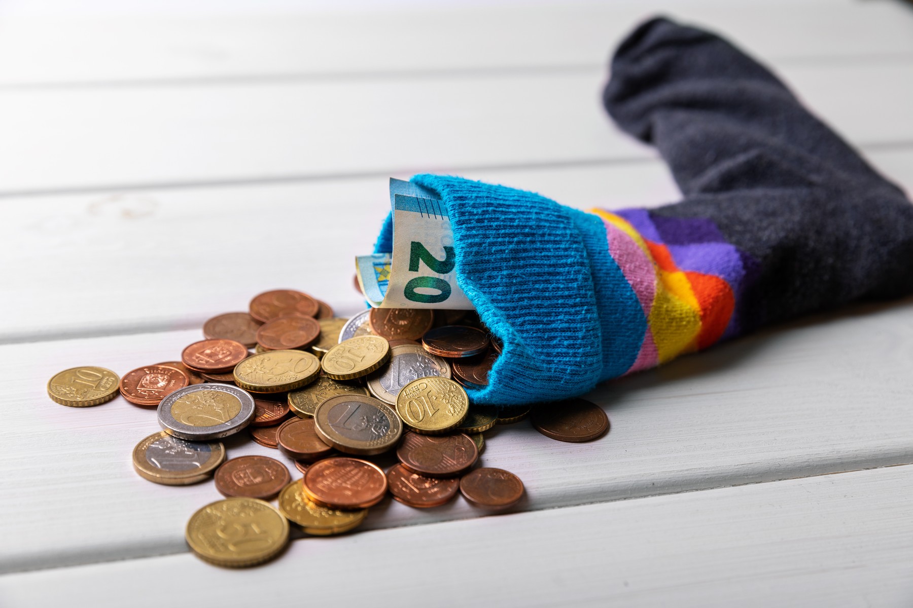 sock full with euro money. savings and hiding concept,Image: 375937211, License: Royalty-free, Restrictions: , Model Release: no, Credit line: Ronalds Stikans / Panthermedia / Profimedia