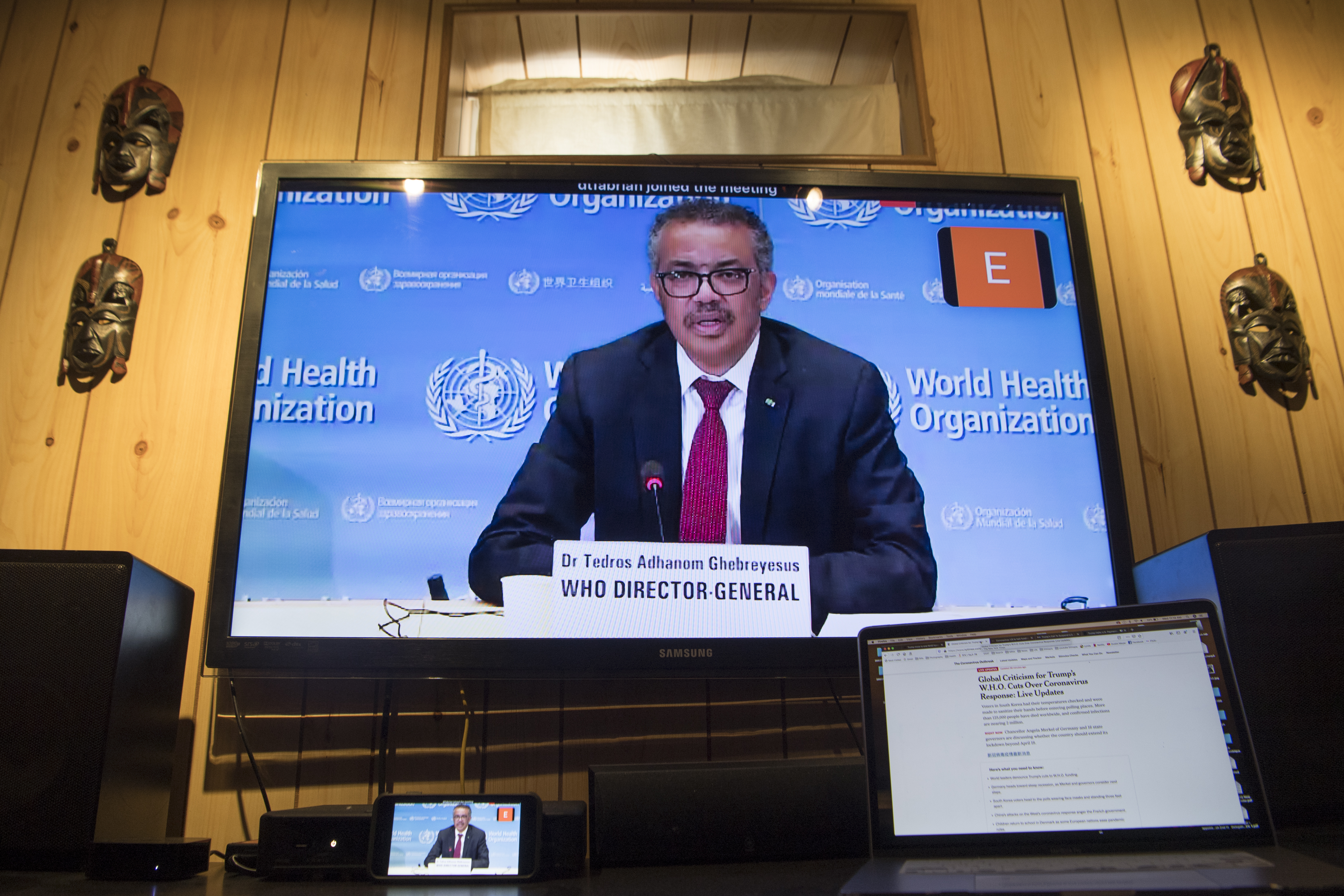 Tedros Adhanom Ghebreyesus,directeur général de l'OMS, lors d'un