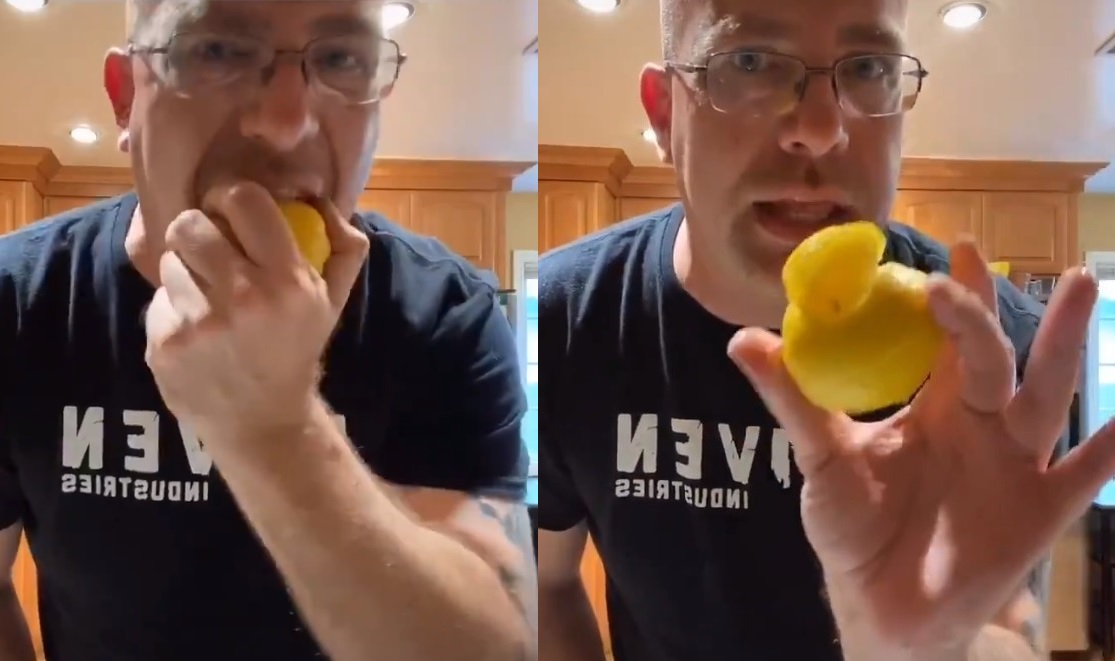 Trik sa limunom postao hit na mrežama; Foto: Twiter screenshot