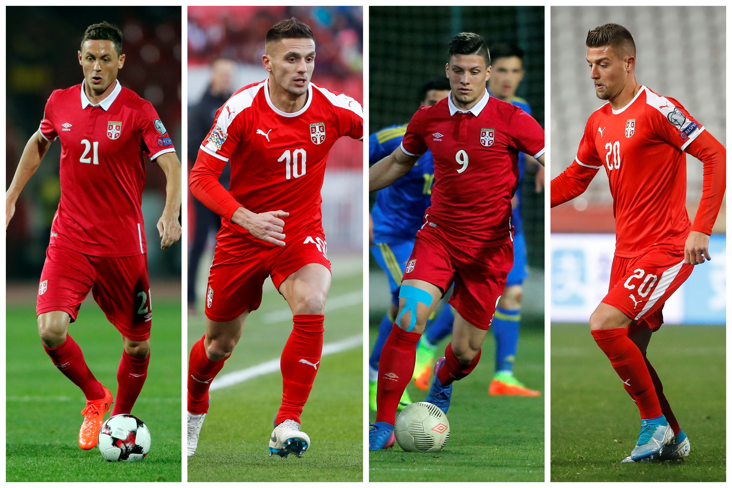 Nemanja Matić, Dušan Tadić, Luka Jović, Sergej Milinković Savić Foto: Pedja Milosavljevic / STARSPORT / Srdjan Stevanovic/Starsportphoto ©