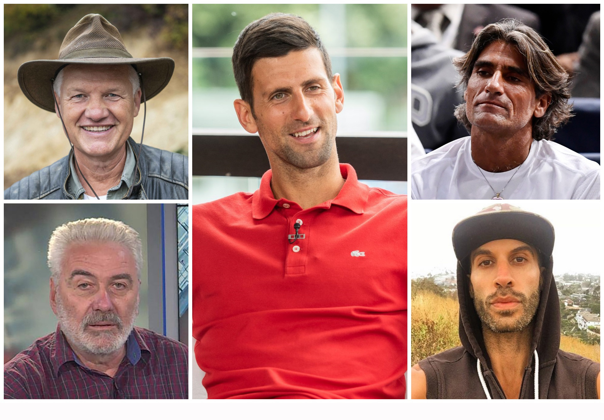 Novak Đoković kombo, Semir Osmanagić, Doktor Branimir Nestorović, Pepe Imaz, Šervin Džafarijah