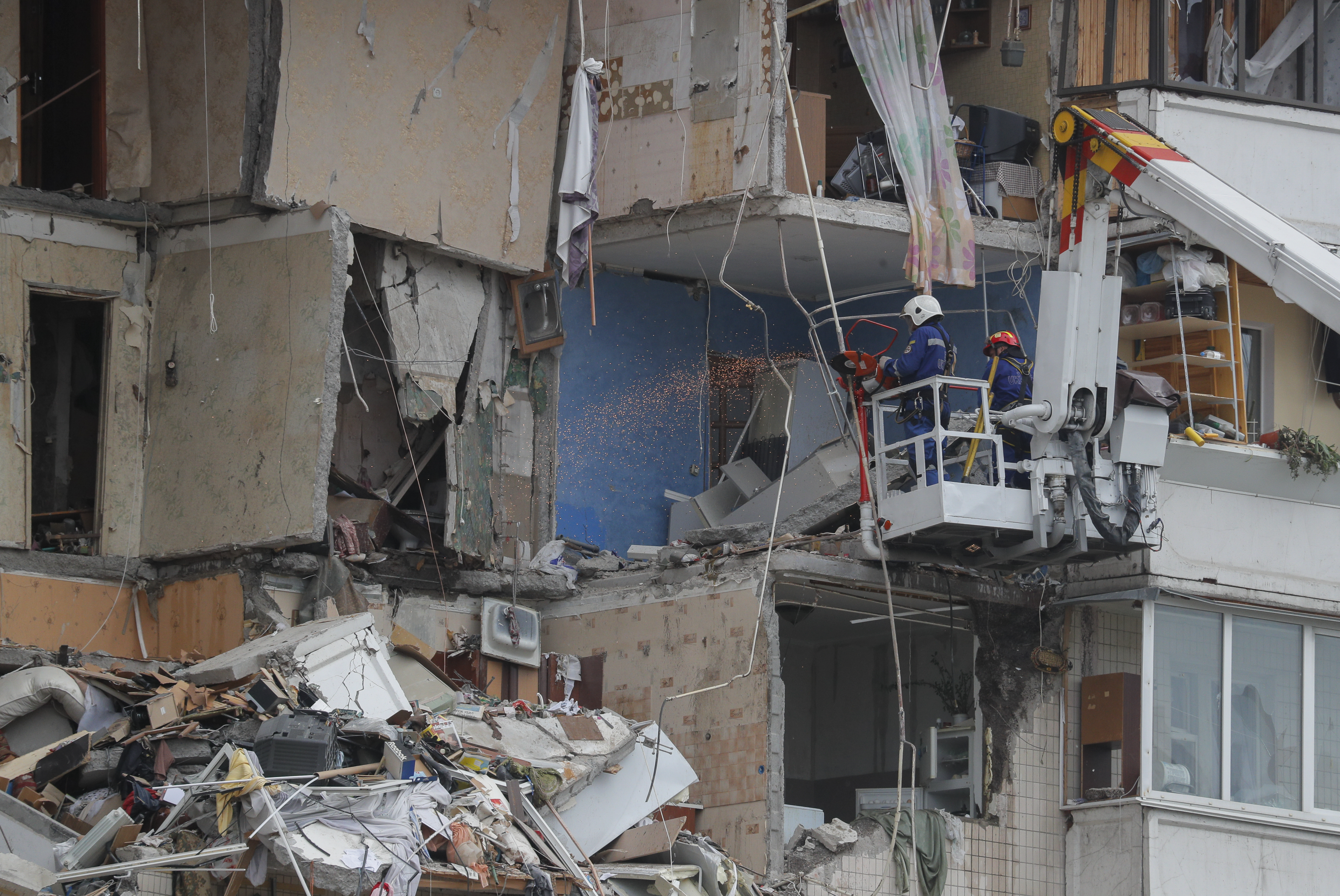 Gas explosion in Kiev