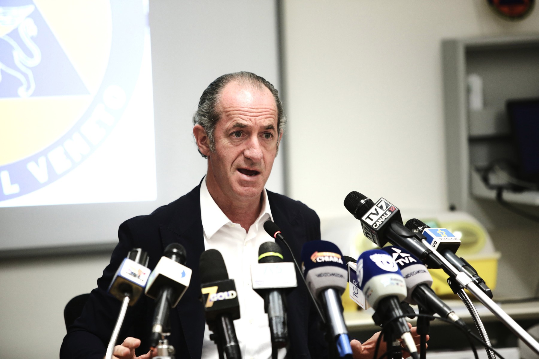 Italy, Venice: Luca Zaia President of northern Italys Veneto region