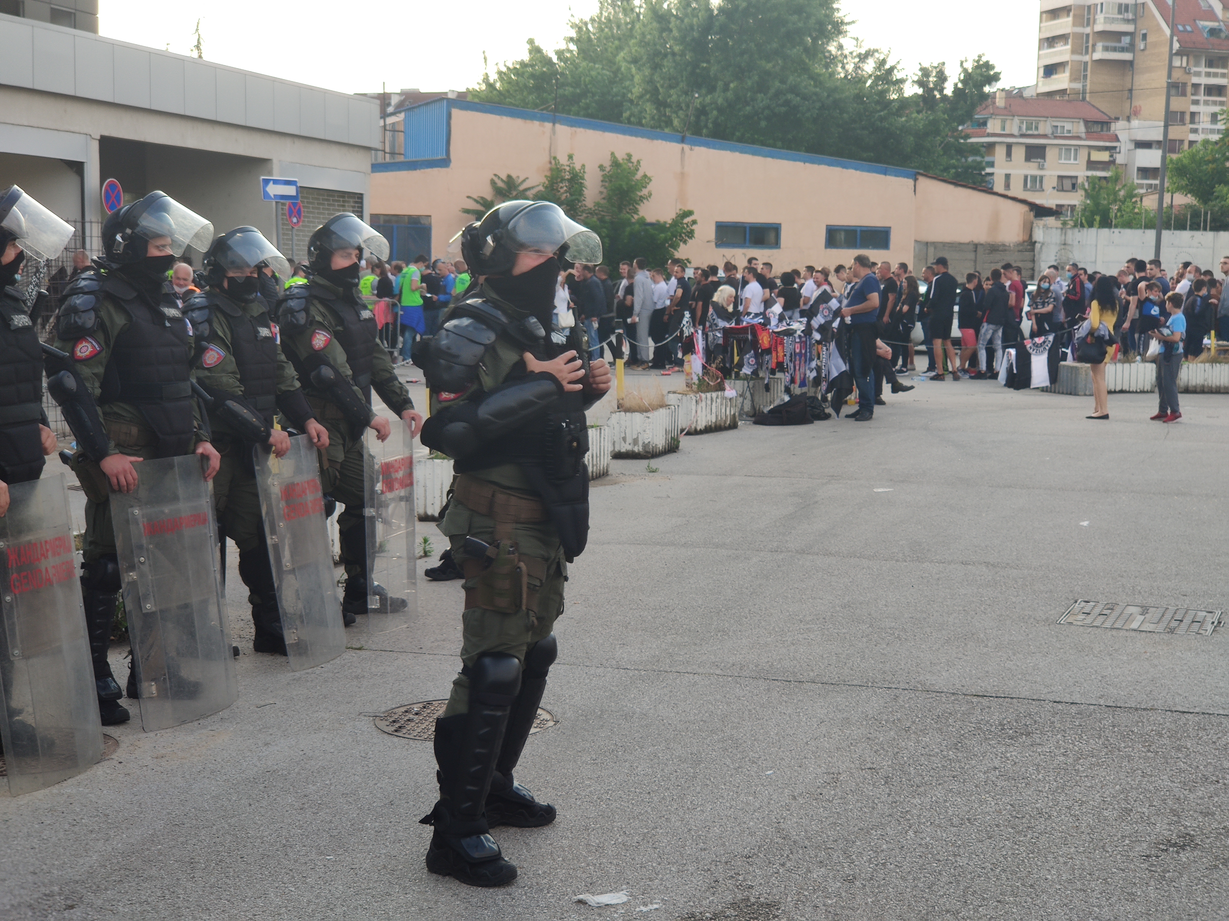 Nis 24. jun 2020. Finale Kupa Srbije Vojvodina Partizan naviijaci policija Foto:Goran Srdanov/Nova.rs