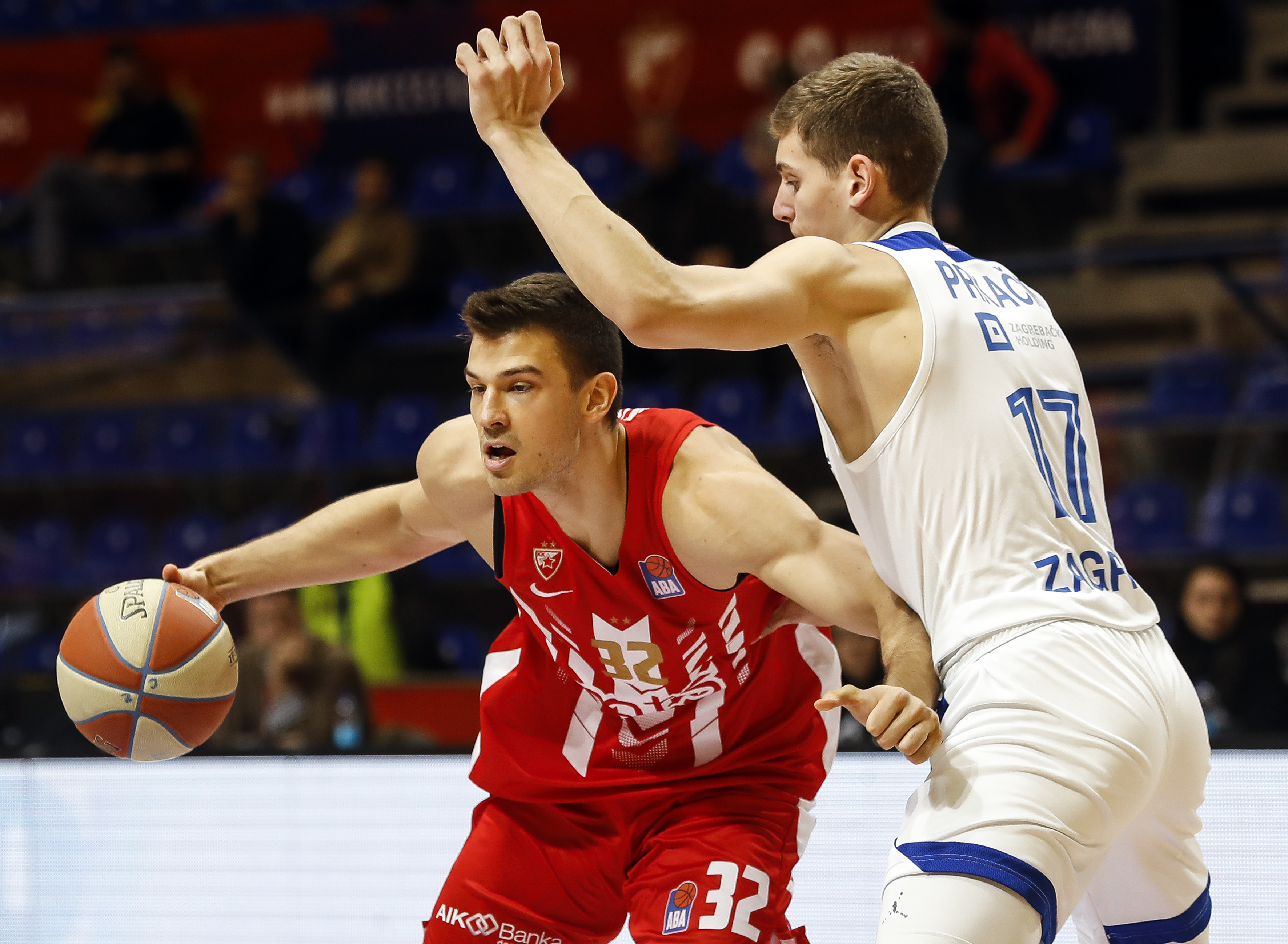 Kosarka Basketball ABA season 2019-2020
Crvena Zvezda v Cibona (Zagreb)
Nikola Jovanovic (L) and Roko Prkacin
Beograd, 20.01.2020.
foto: Srdjan Stevanovic/Starsportphoto ©
