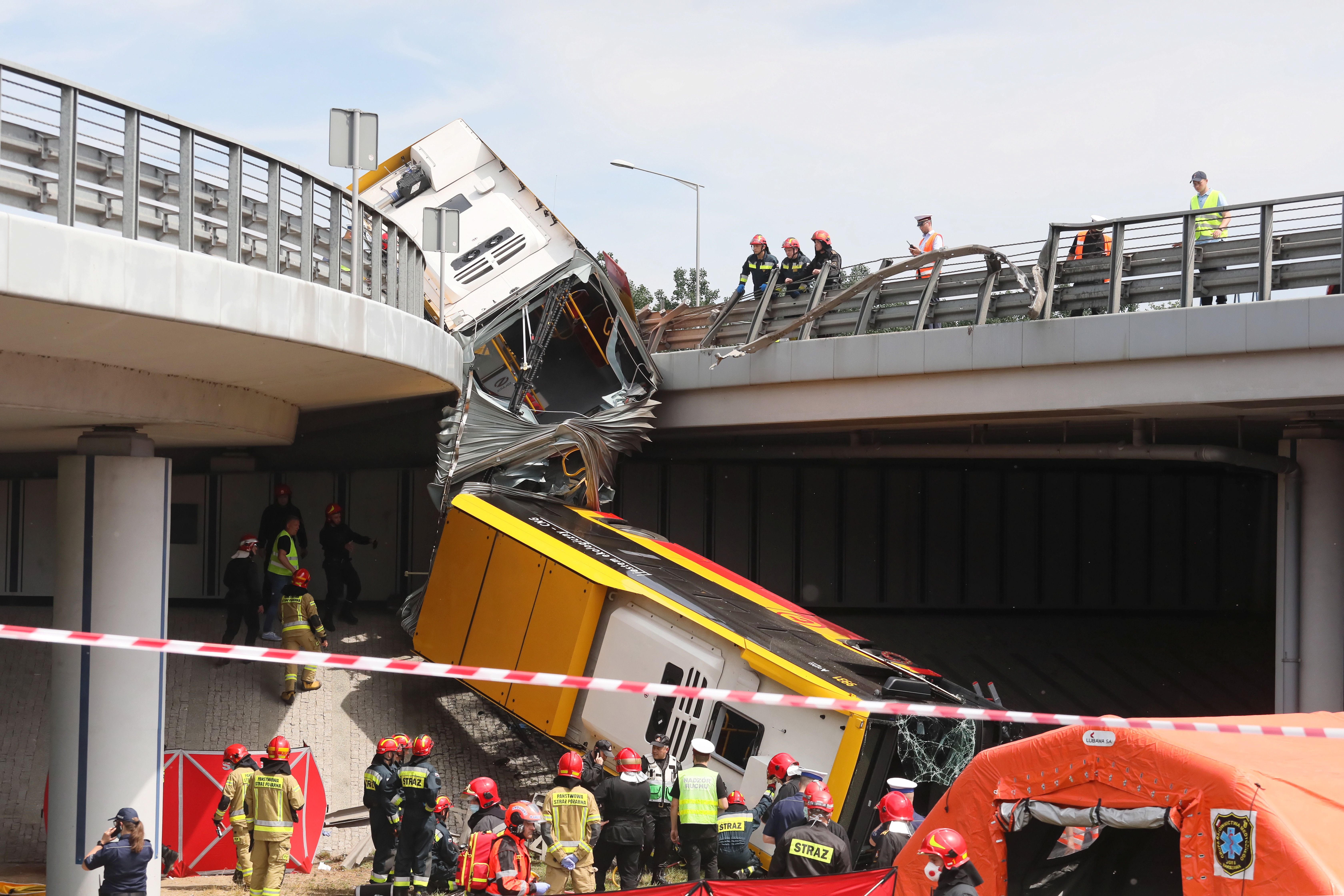 Bus accident in Warsaw