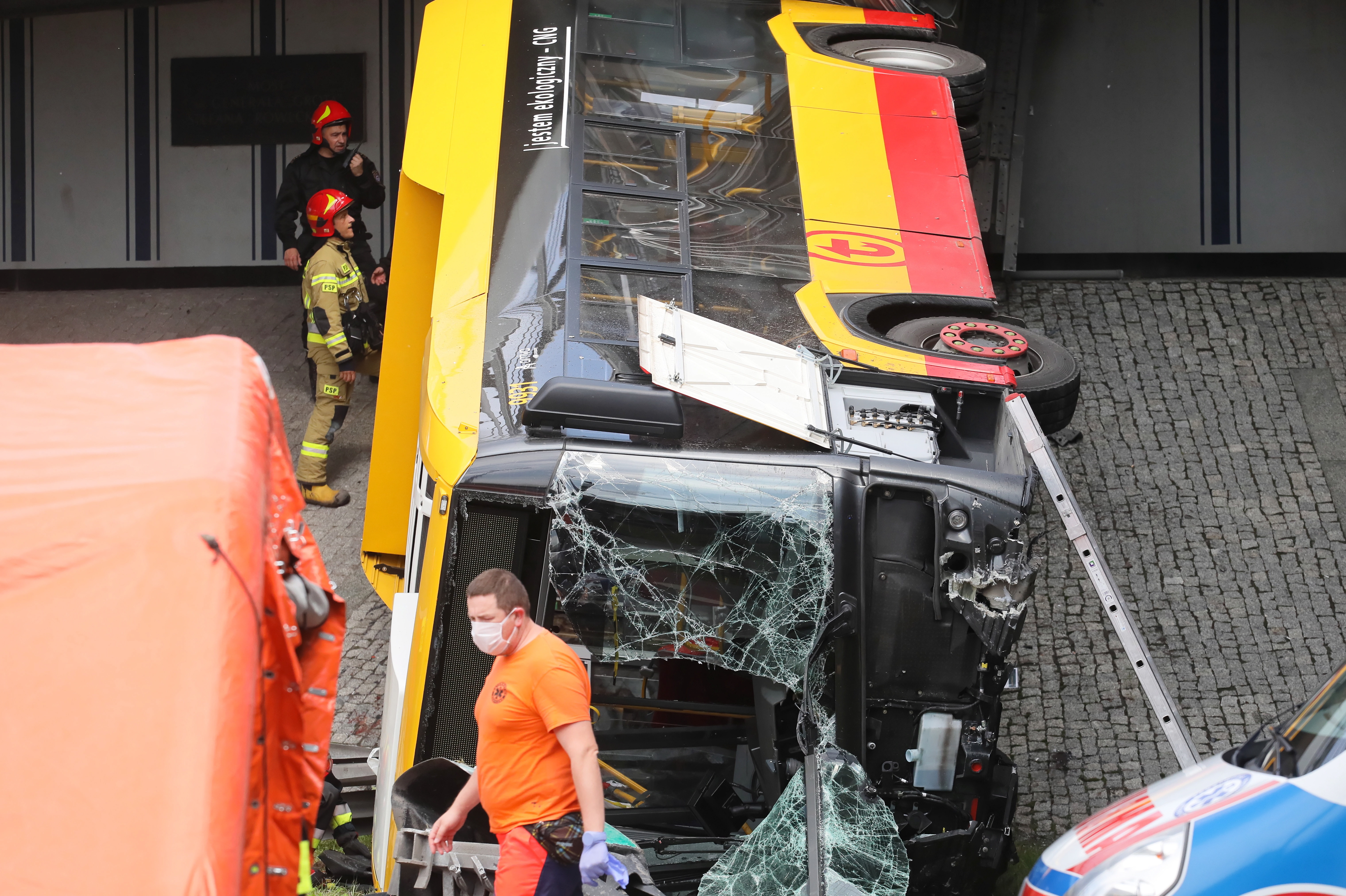 Bus accident in Warsaw
