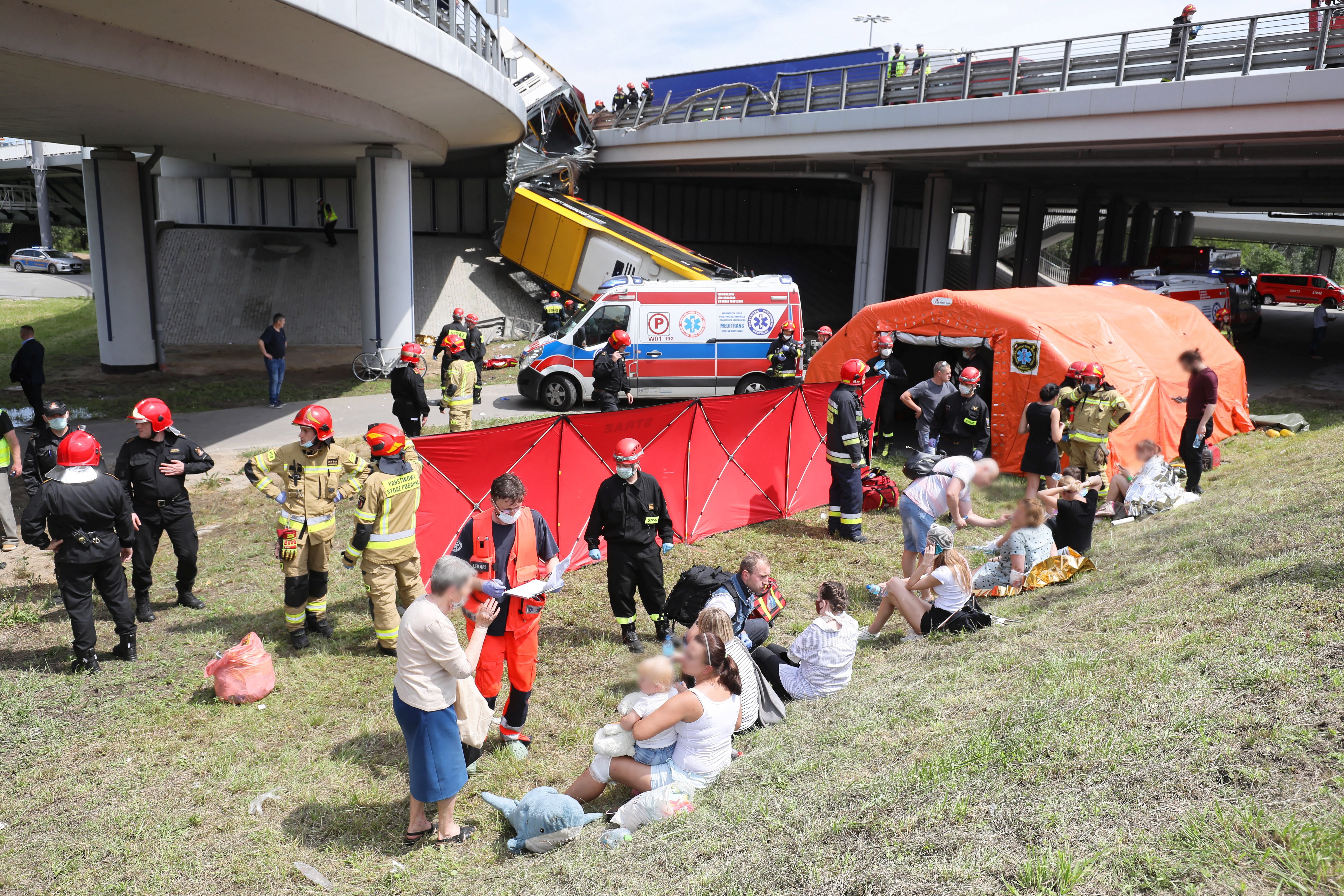 Bus accident in Warsaw