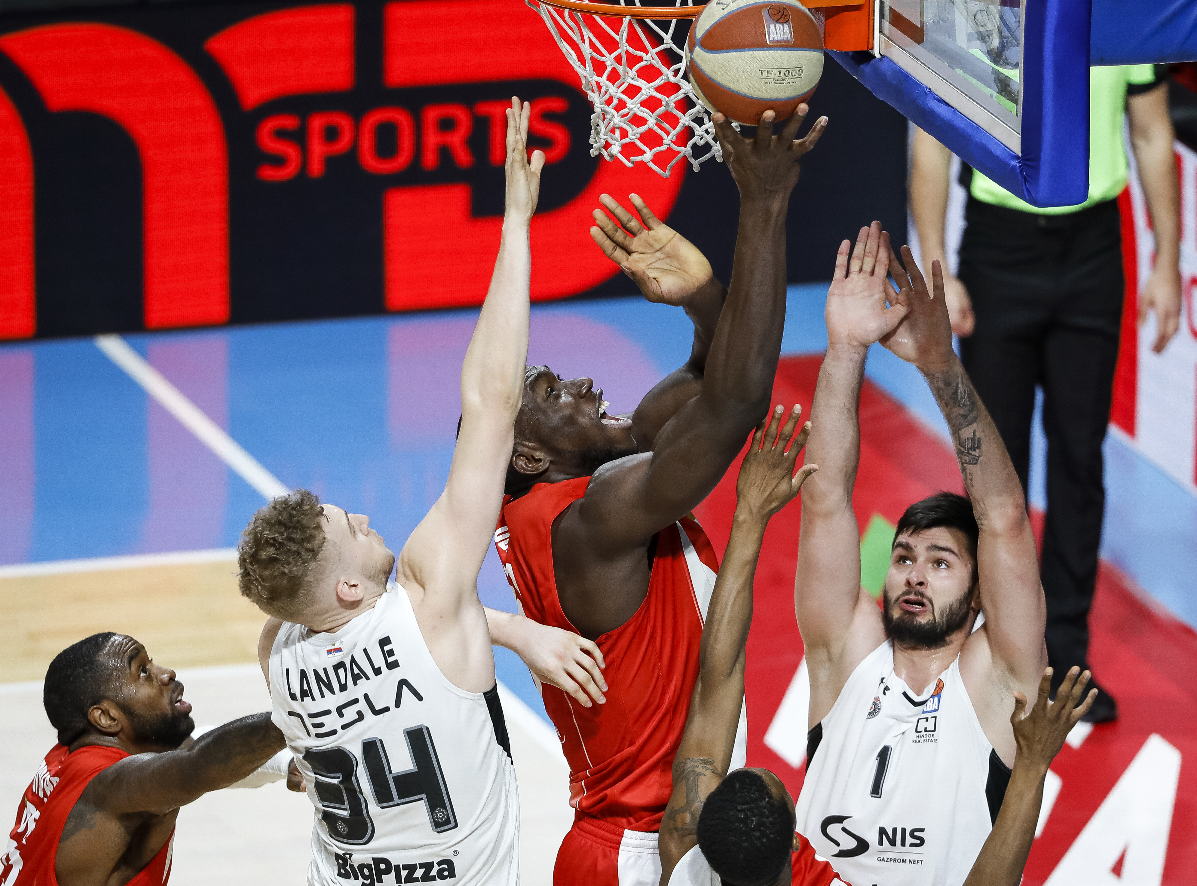 Kosarka Basketball ABA season 2018-2019
Crvena Zvezda v Partizan
Michael Ojo (C) Jock Landale (L) and Nikola Jankovic (R)
Beograd, 03.03.2019
foto: Srdjan Stevanovic/Starsportphoto ©