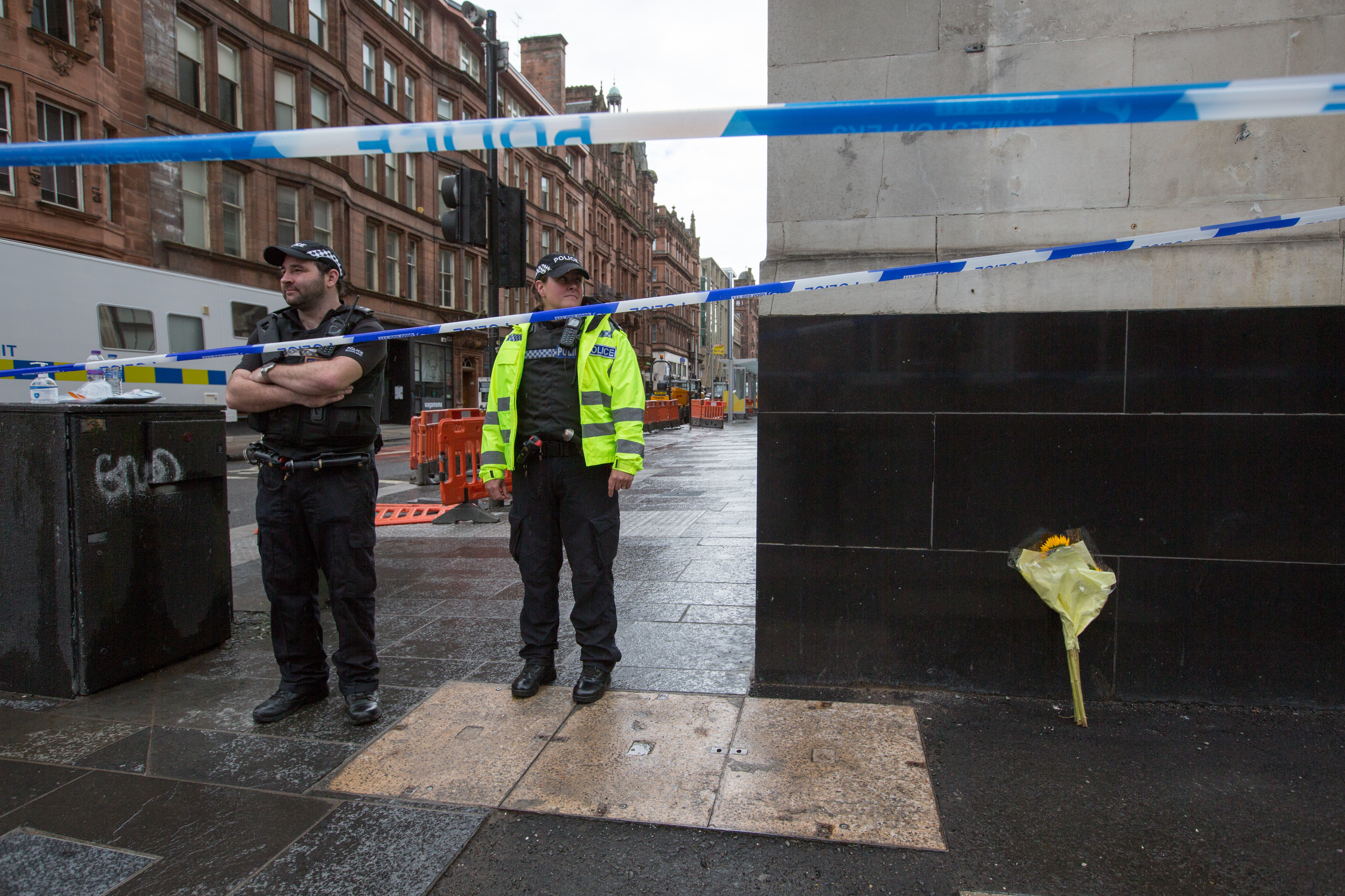 Aftermath of mass stabbing incident in Glasgow